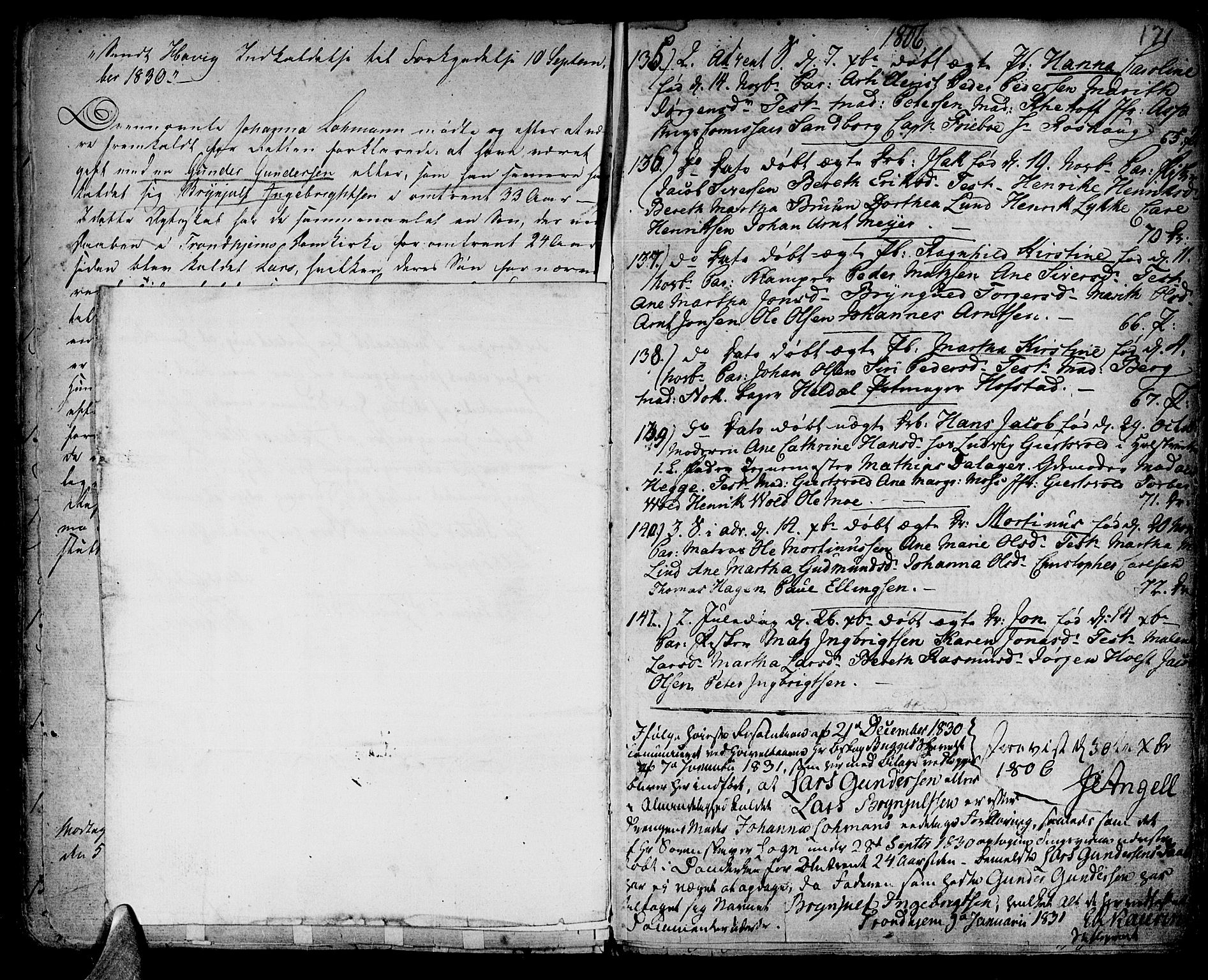 Ministerialprotokoller, klokkerbøker og fødselsregistre - Sør-Trøndelag, SAT/A-1456/601/L0039: Parish register (official) no. 601A07, 1770-1819, p. 171