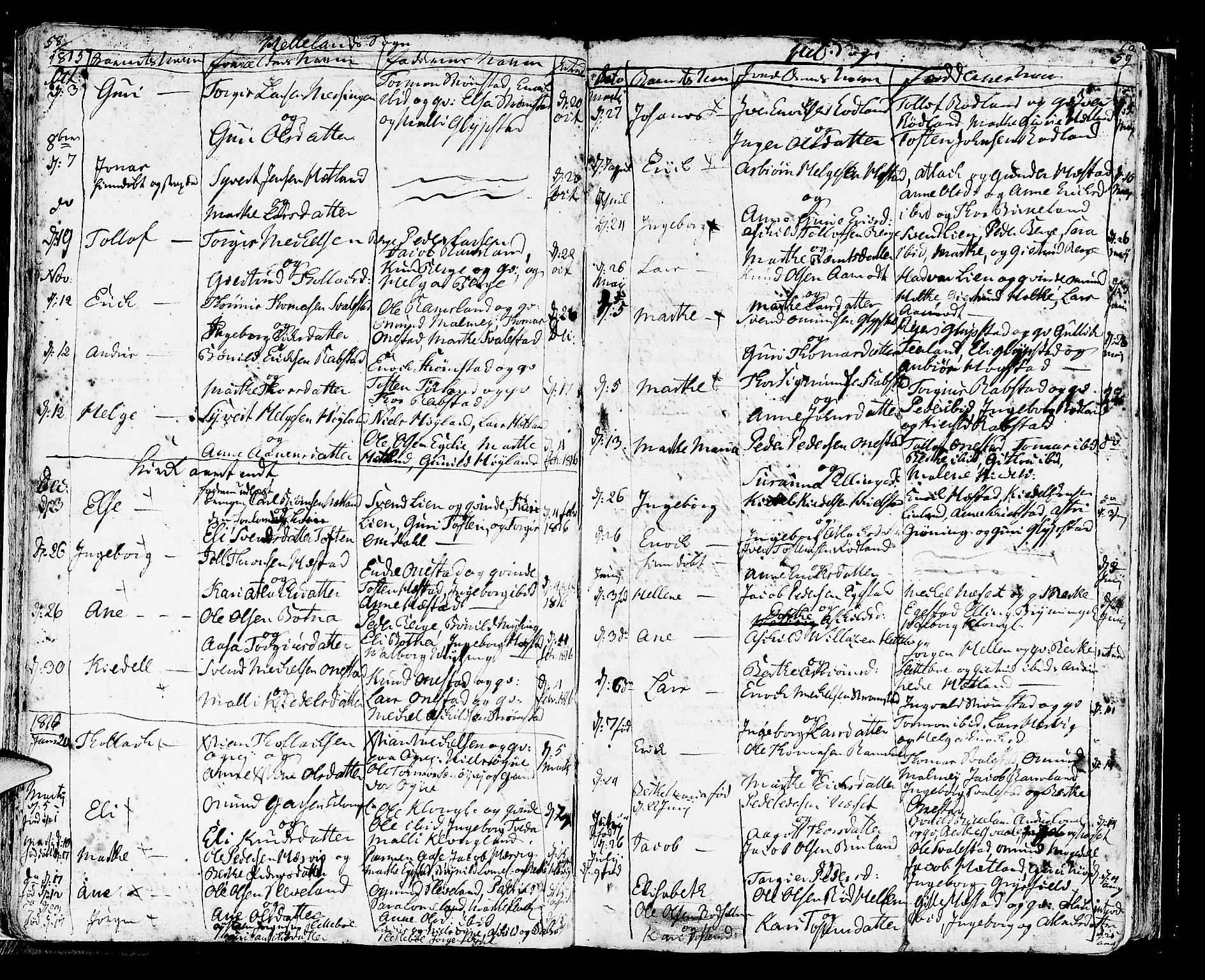 Helleland sokneprestkontor, SAST/A-101810: Parish register (official) no. A 3 /1, 1791-1817, p. 58-59