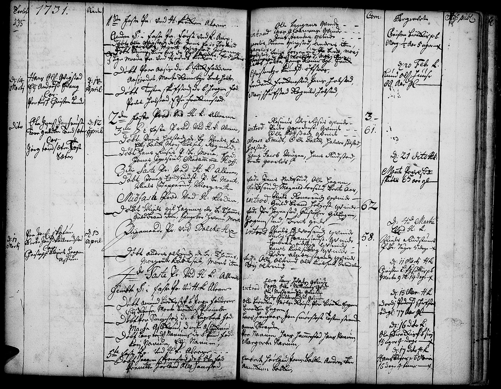 Toten prestekontor, AV/SAH-PREST-102/H/Ha/Haa/L0002: Parish register (official) no. 2, 1714-1732, p. 235