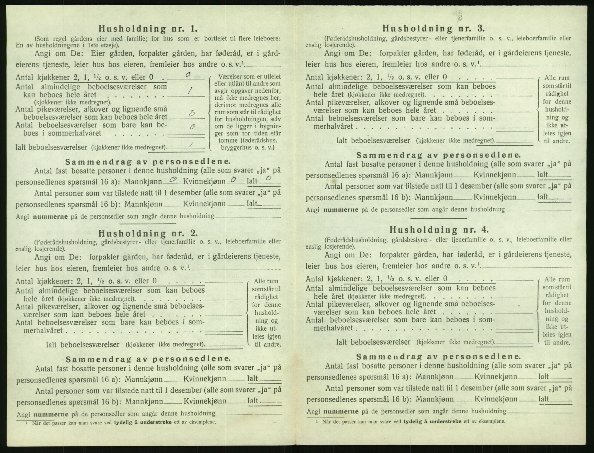 SAK, 1920 census for Tovdal, 1920, p. 76