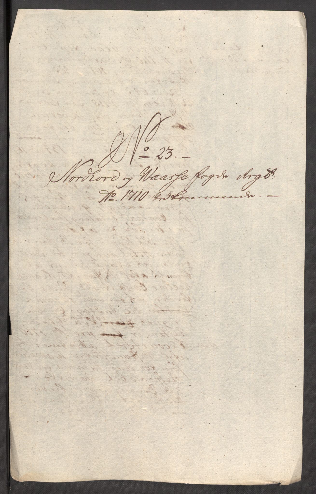 Rentekammeret inntil 1814, Reviderte regnskaper, Fogderegnskap, AV/RA-EA-4092/R51/L3191: Fogderegnskap Nordhordland og Voss, 1710, p. 256