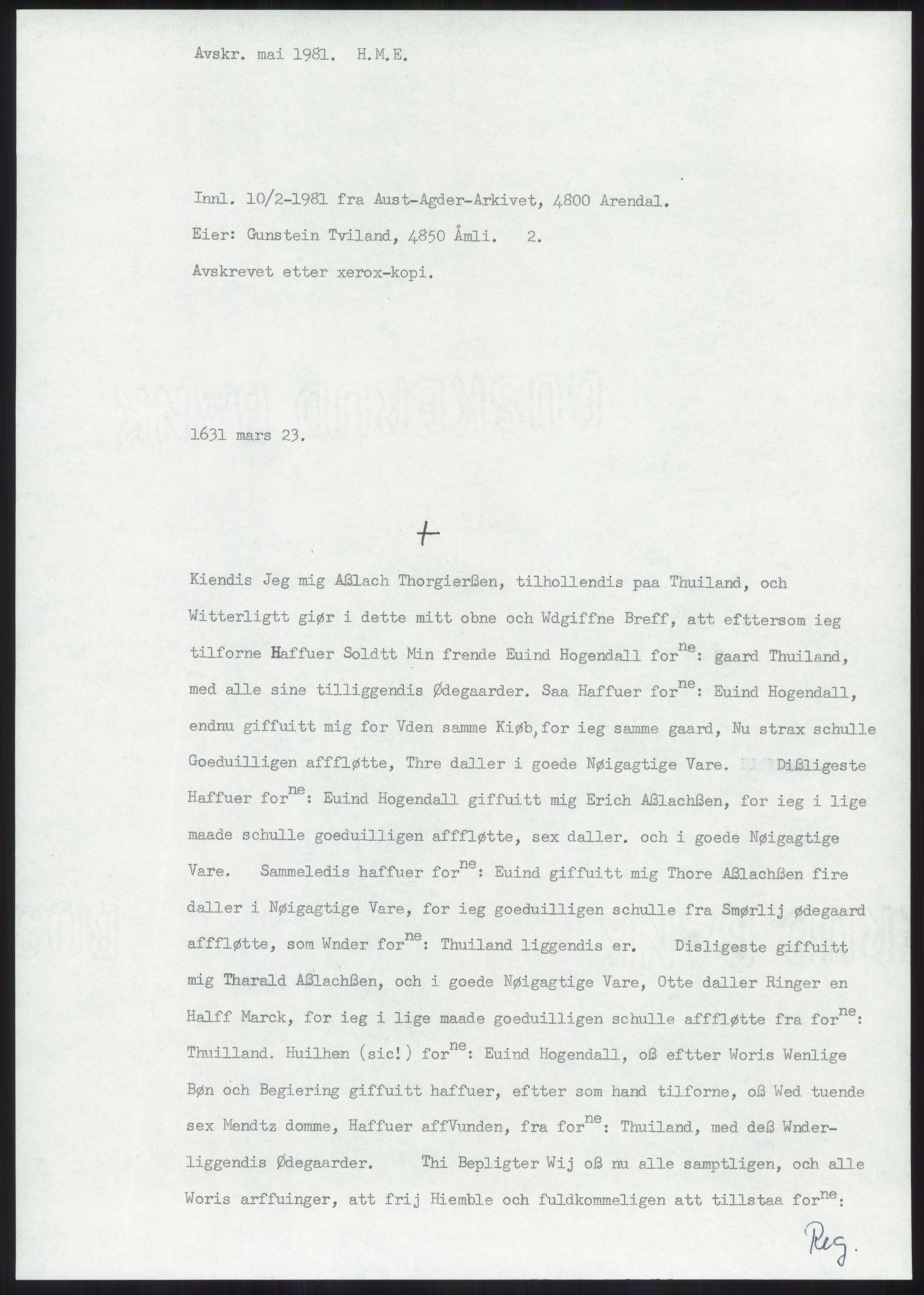 Samlinger til kildeutgivelse, Diplomavskriftsamlingen, RA/EA-4053/H/Ha, p. 160