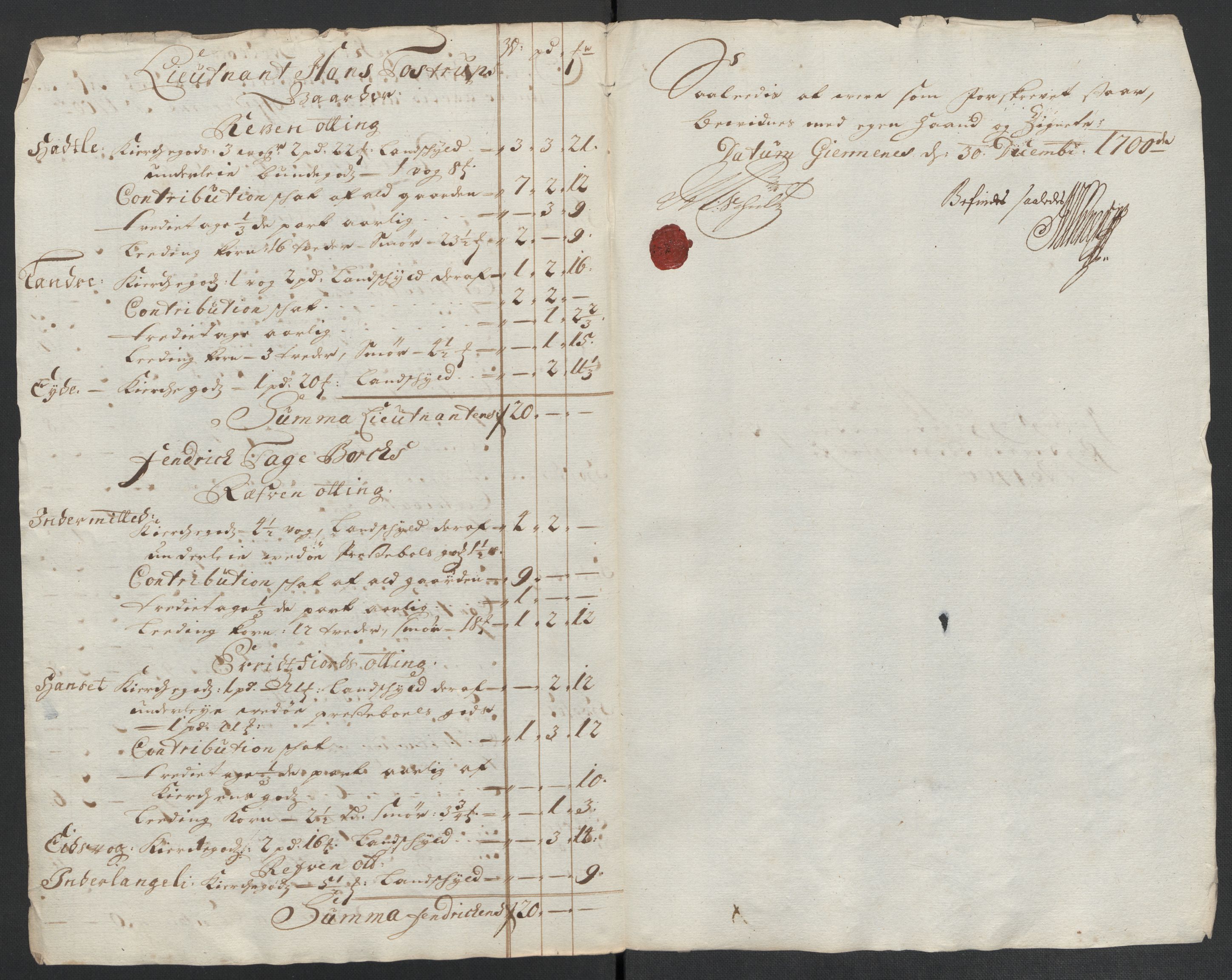 Rentekammeret inntil 1814, Reviderte regnskaper, Fogderegnskap, AV/RA-EA-4092/R55/L3654: Fogderegnskap Romsdal, 1699-1700, p. 350