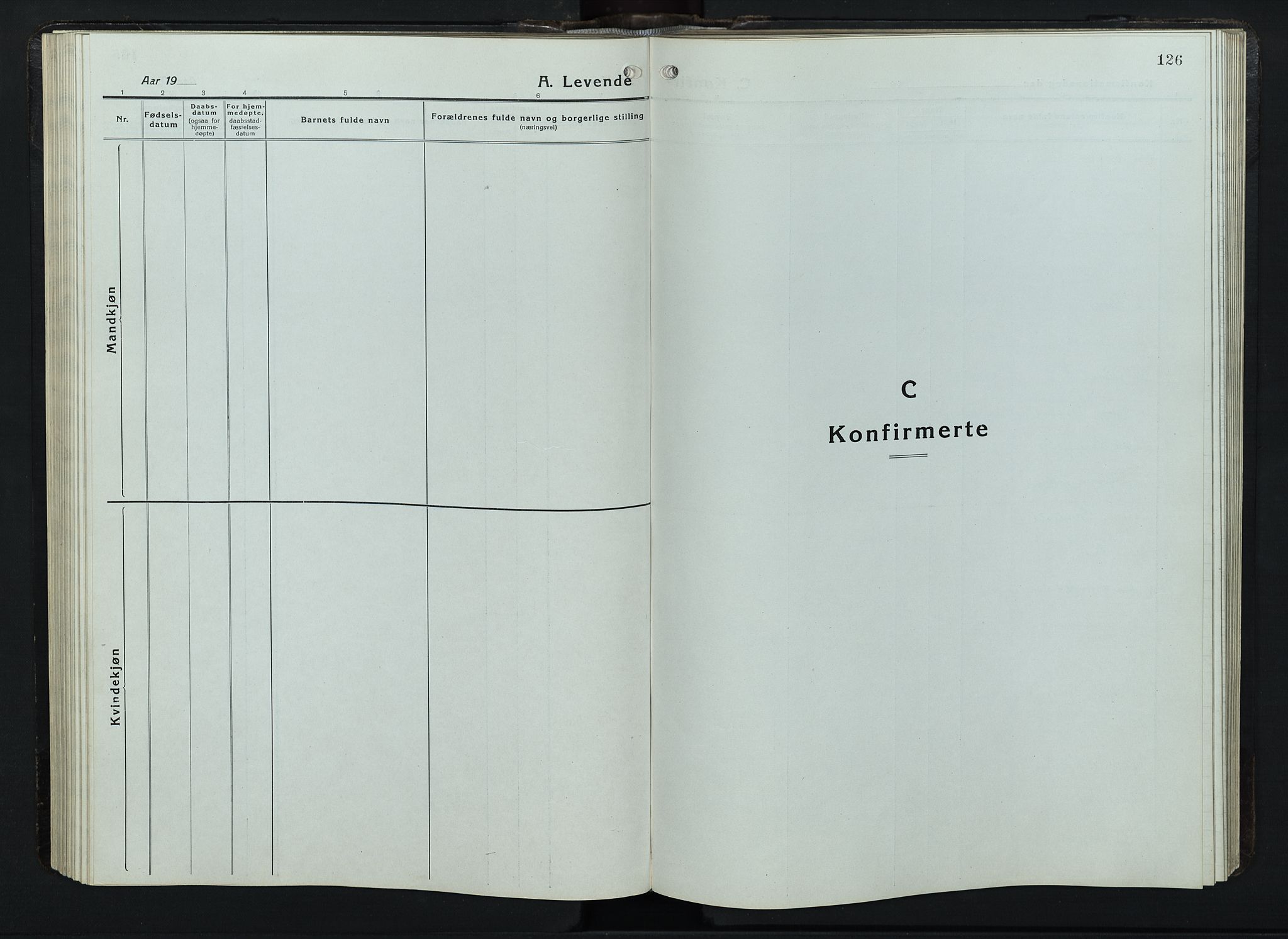 Balke prestekontor, SAH/PREST-106/H/Ha/Hab/L0001: Parish register (copy) no. 1, 1920-1955, p. 126