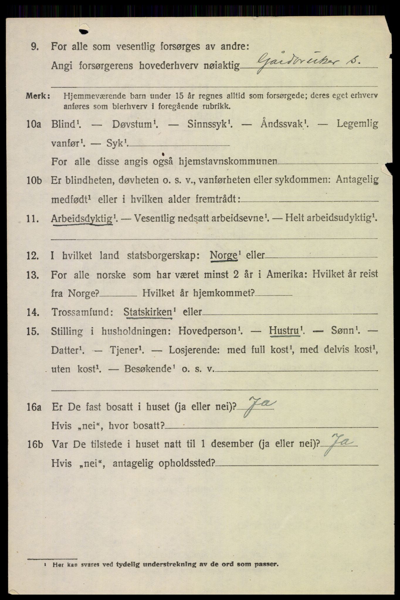 SAH, 1920 census for Jevnaker, 1920, p. 8846