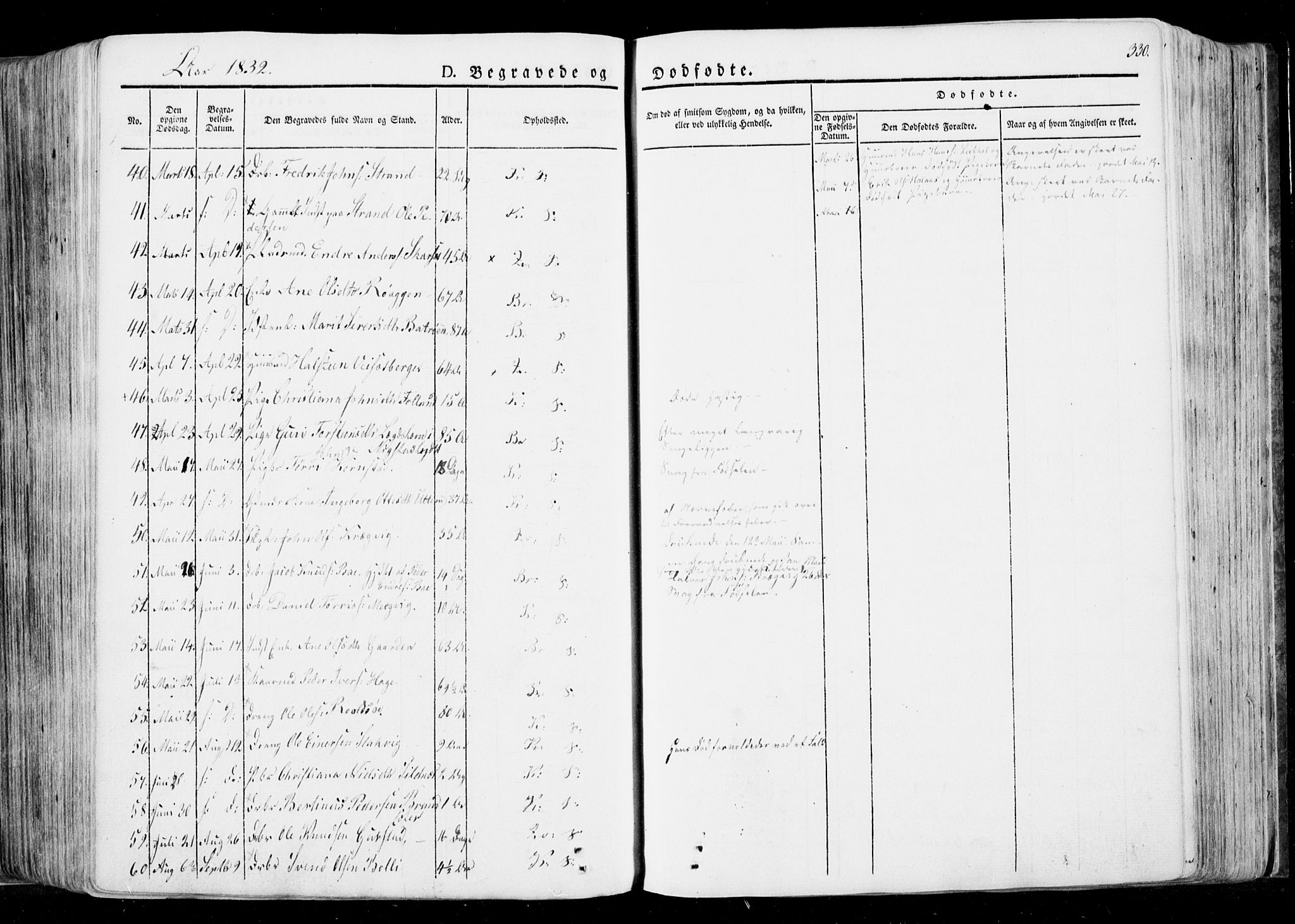 Ministerialprotokoller, klokkerbøker og fødselsregistre - Møre og Romsdal, AV/SAT-A-1454/568/L0803: Parish register (official) no. 568A10, 1830-1853, p. 330