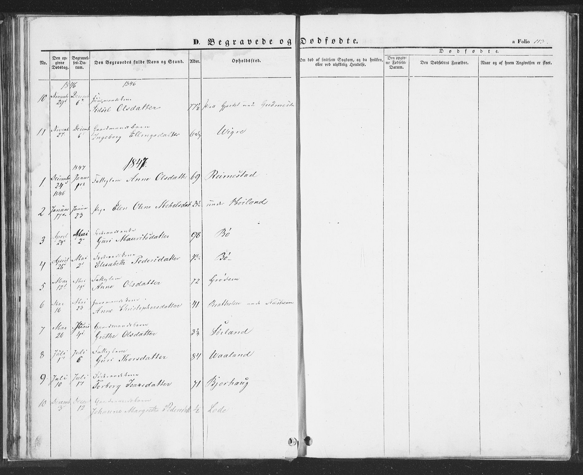 Hå sokneprestkontor, AV/SAST-A-101801/001/30BA/L0006: Parish register (official) no. A 5, 1842-1853, p. 113