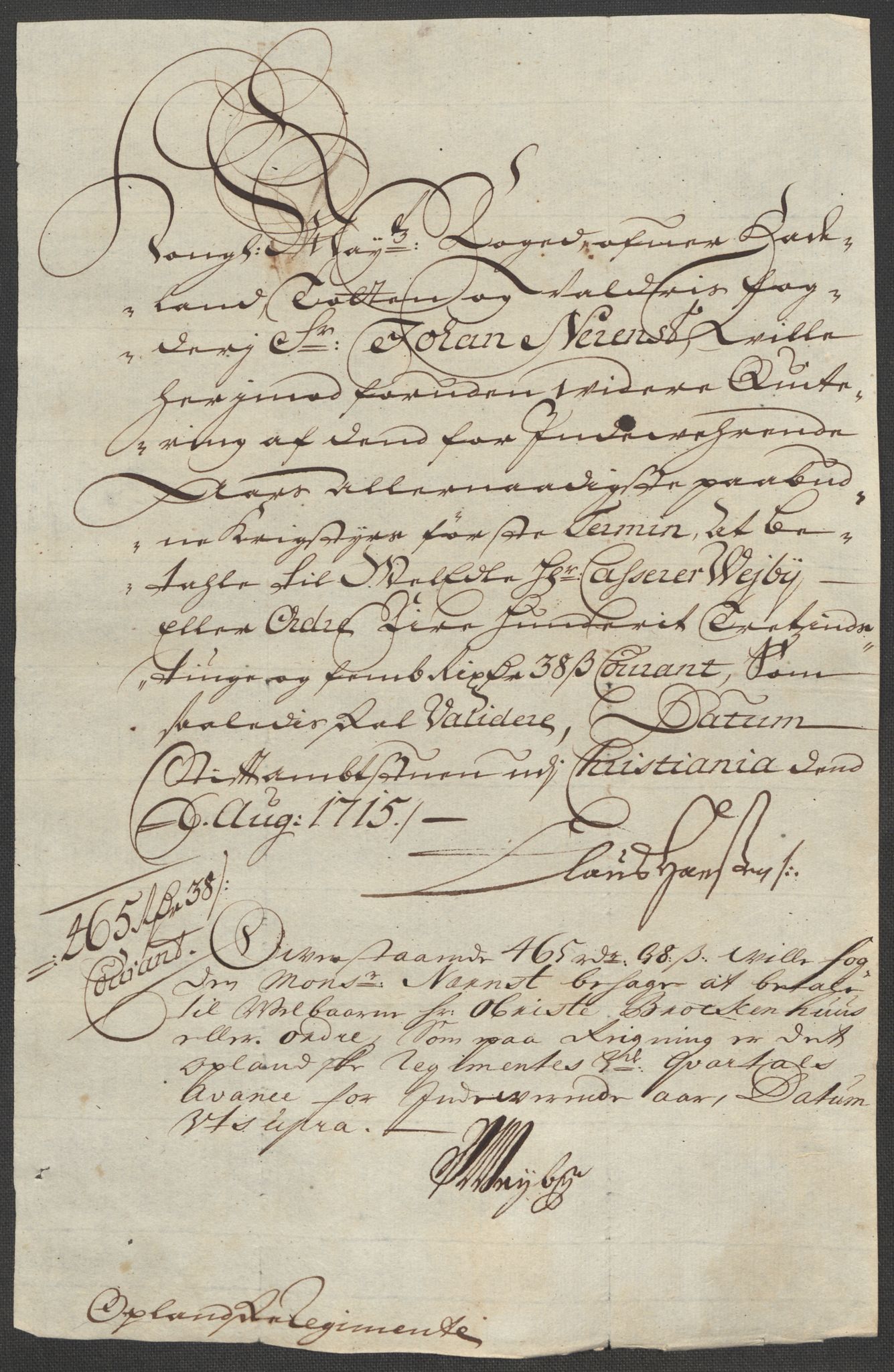 Rentekammeret inntil 1814, Reviderte regnskaper, Fogderegnskap, AV/RA-EA-4092/R18/L1314: Fogderegnskap Hadeland, Toten og Valdres, 1715, p. 458