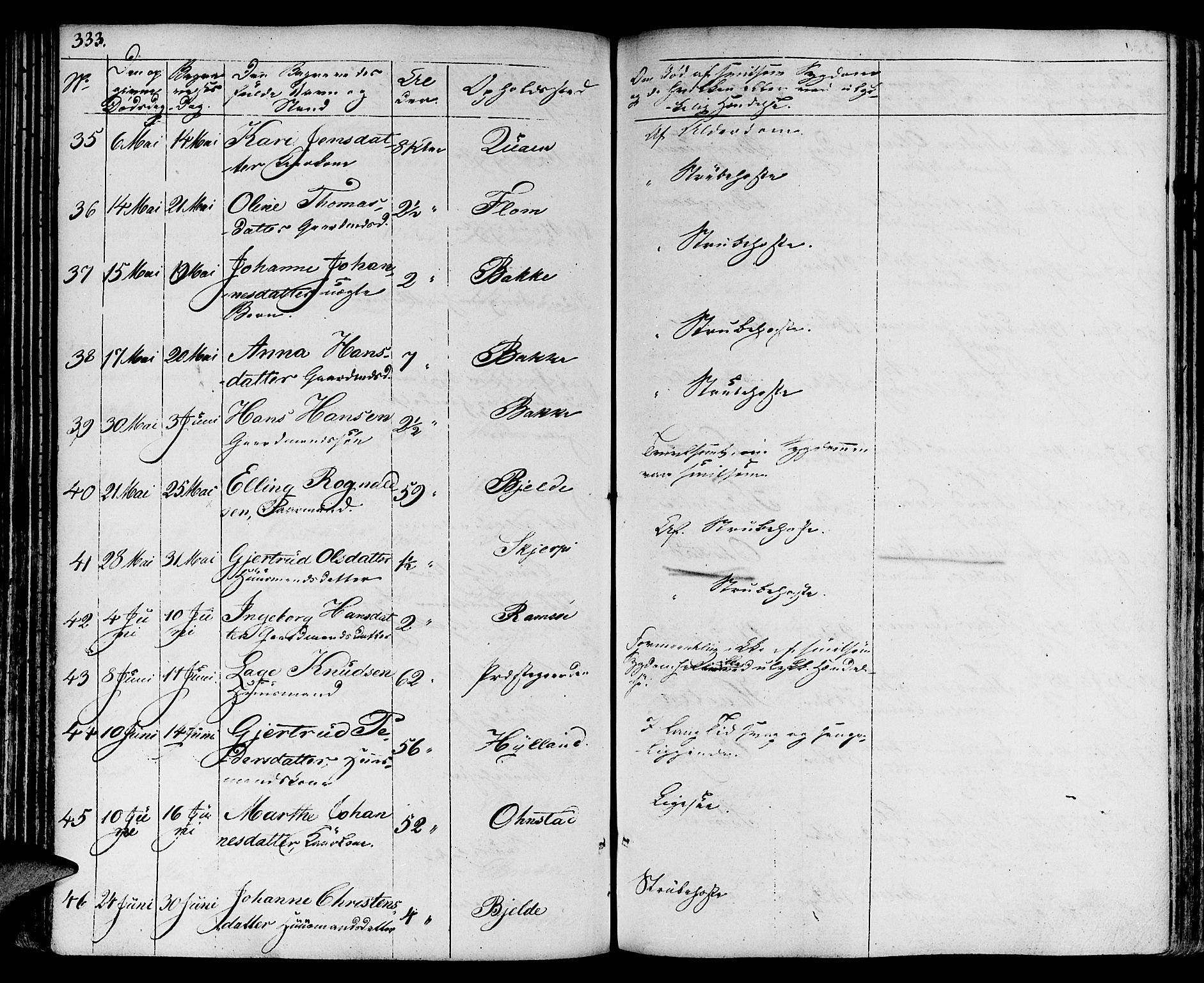 Aurland sokneprestembete, SAB/A-99937/H/Ha/Haa/L0006: Parish register (official) no. A 6, 1821-1859, p. 333