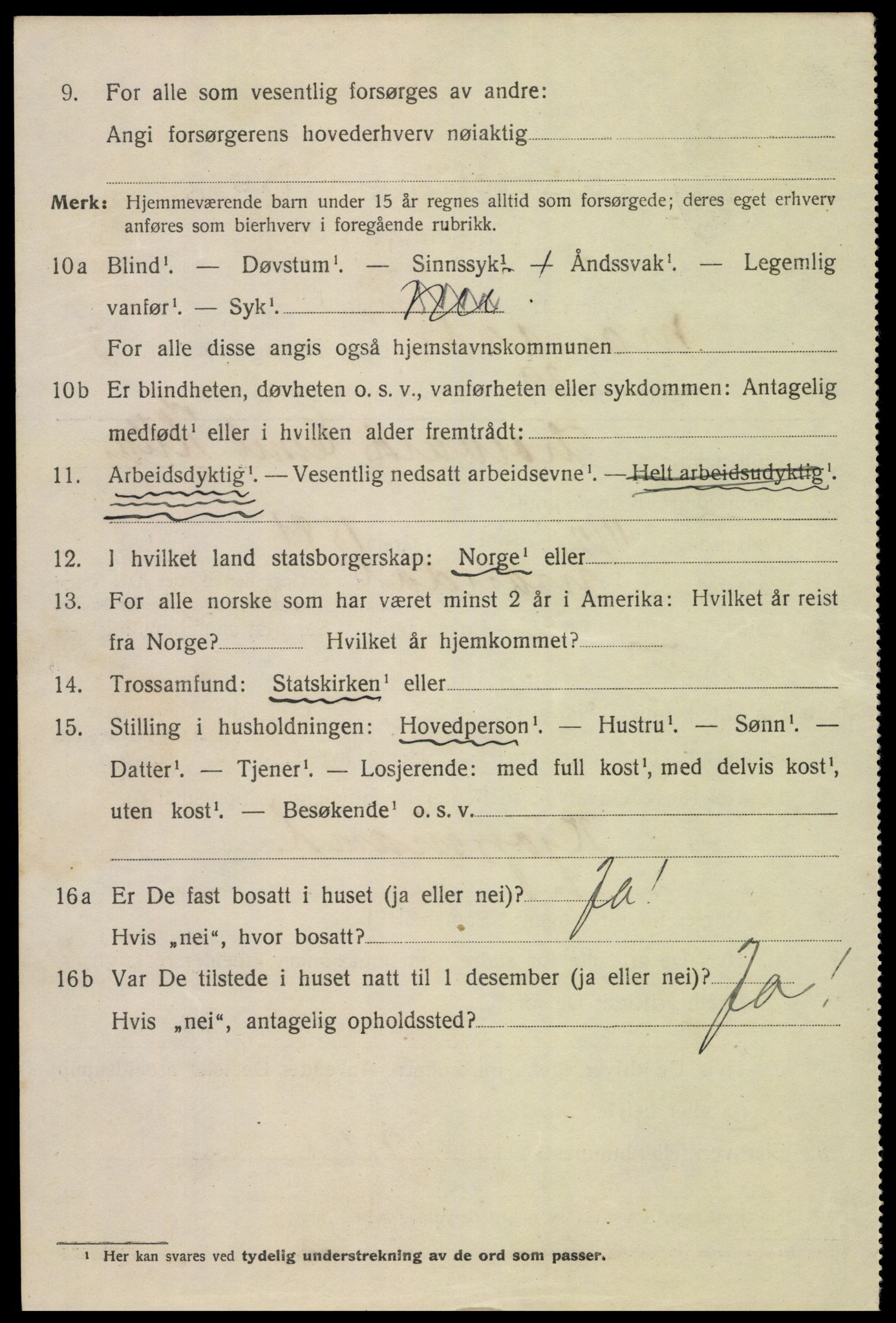 SAK, 1920 census for Mandal, 1920, p. 5848