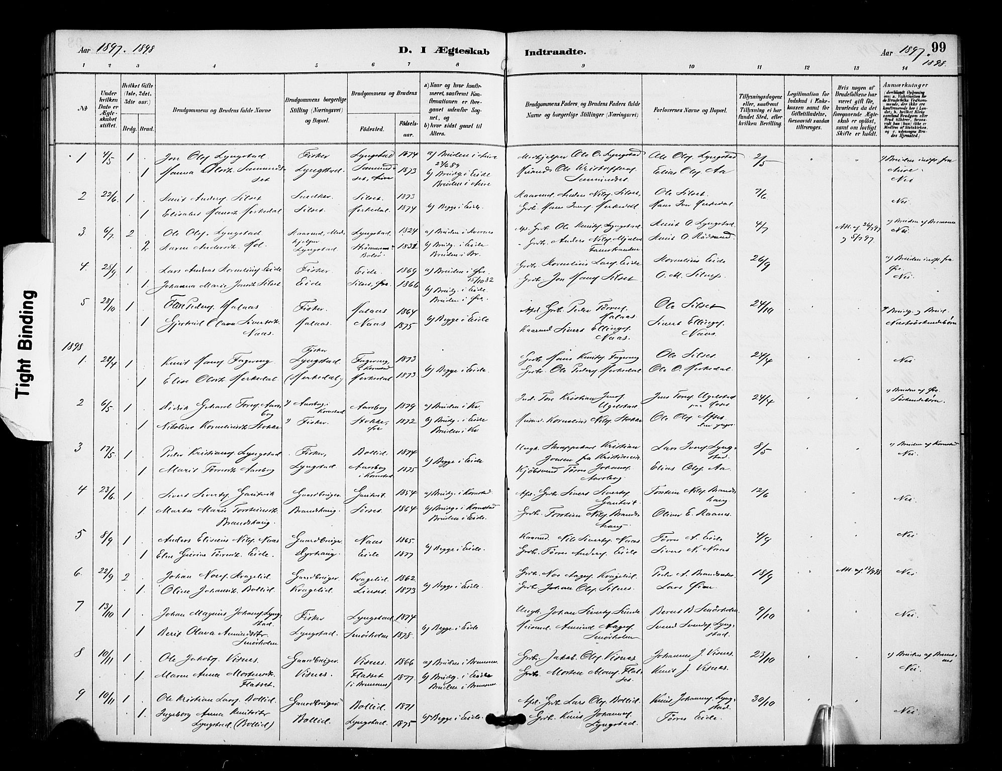 Ministerialprotokoller, klokkerbøker og fødselsregistre - Møre og Romsdal, AV/SAT-A-1454/571/L0836: Parish register (official) no. 571A01, 1884-1899, p. 99