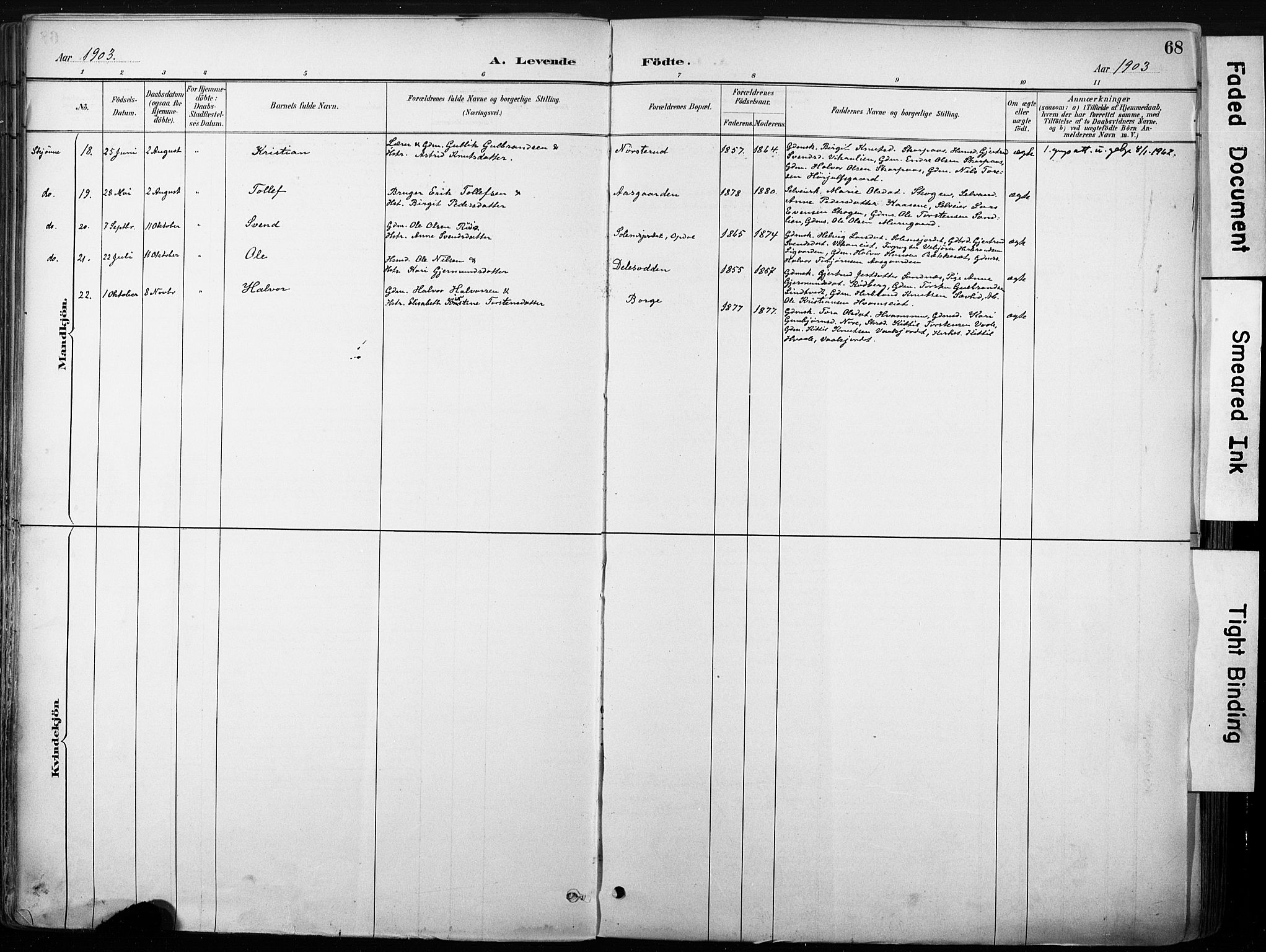 Nore kirkebøker, SAKO/A-238/F/Fb/L0002: Parish register (official) no. II 2, 1886-1906, p. 68