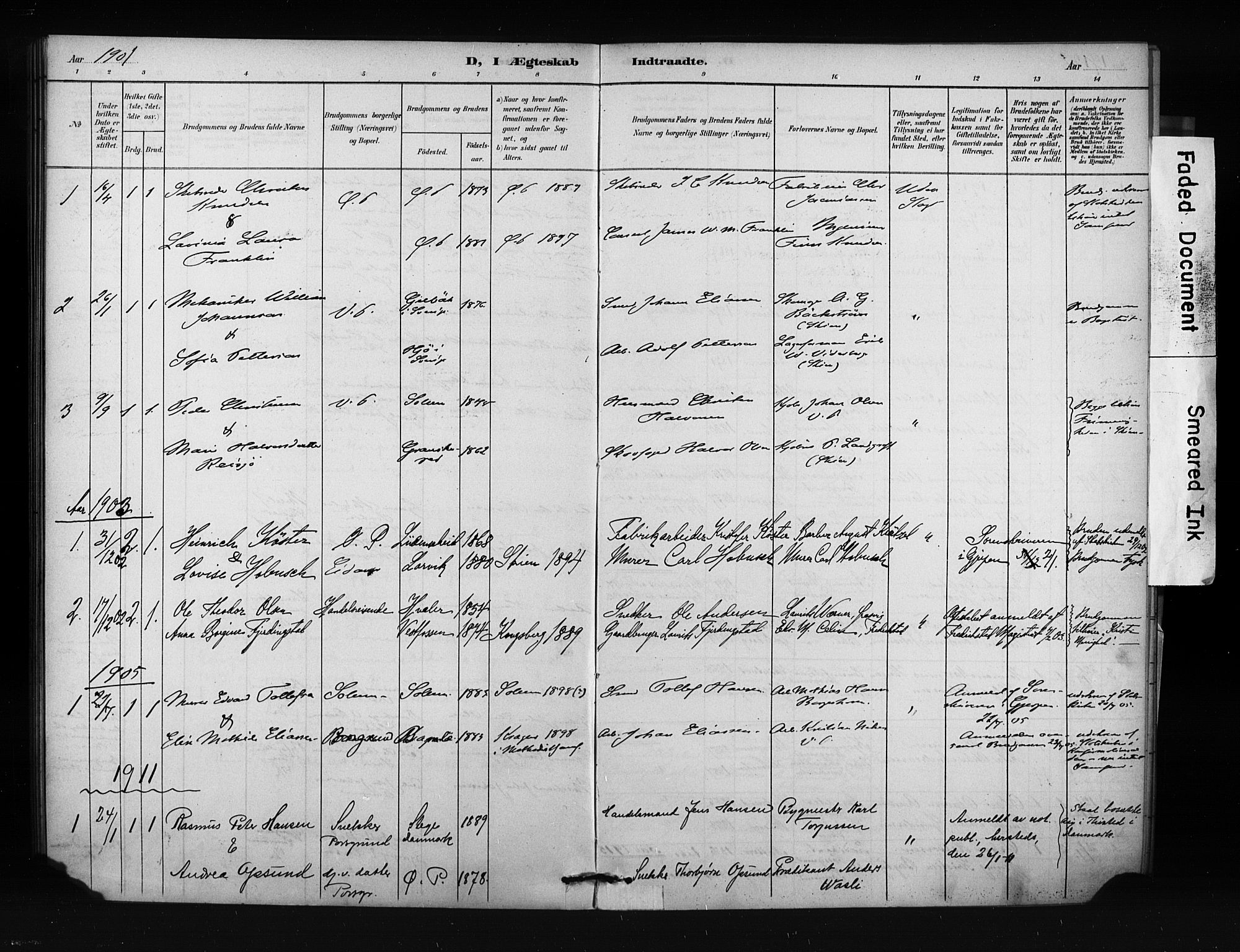 Porsgrunn kirkebøker , SAKO/A-104/F/Fa/L0009: Parish register (official) no. 9, 1878-1923