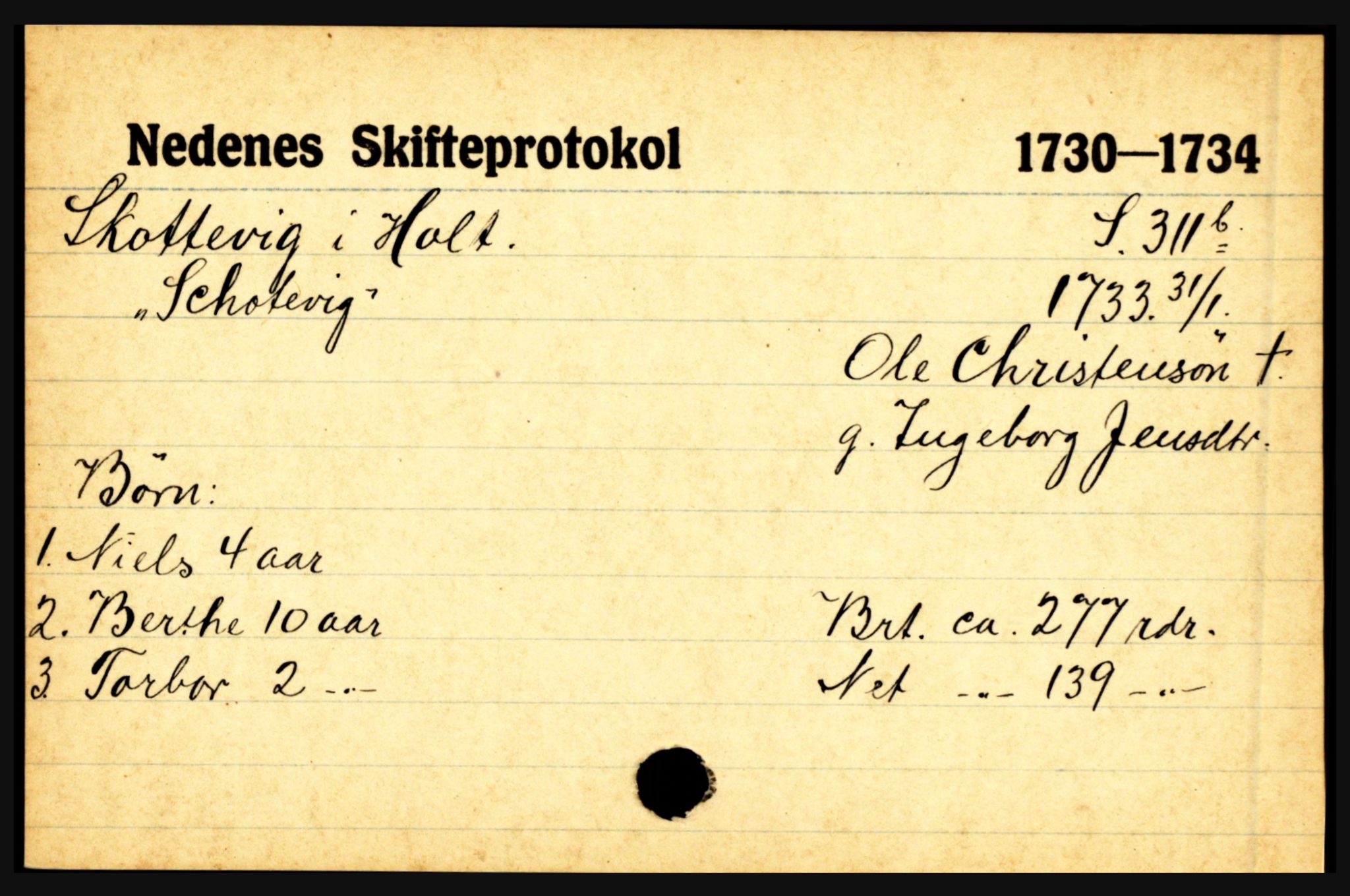 Nedenes sorenskriveri før 1824, AV/SAK-1221-0007/H, p. 27167