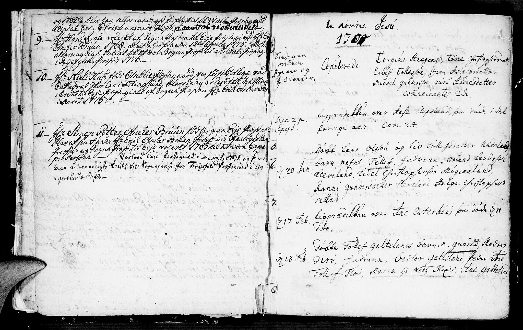 Evje sokneprestkontor, SAK/1111-0008/F/Fa/Faa/L0001: Parish register (official) no. A 1, 1705-1760, p. 5