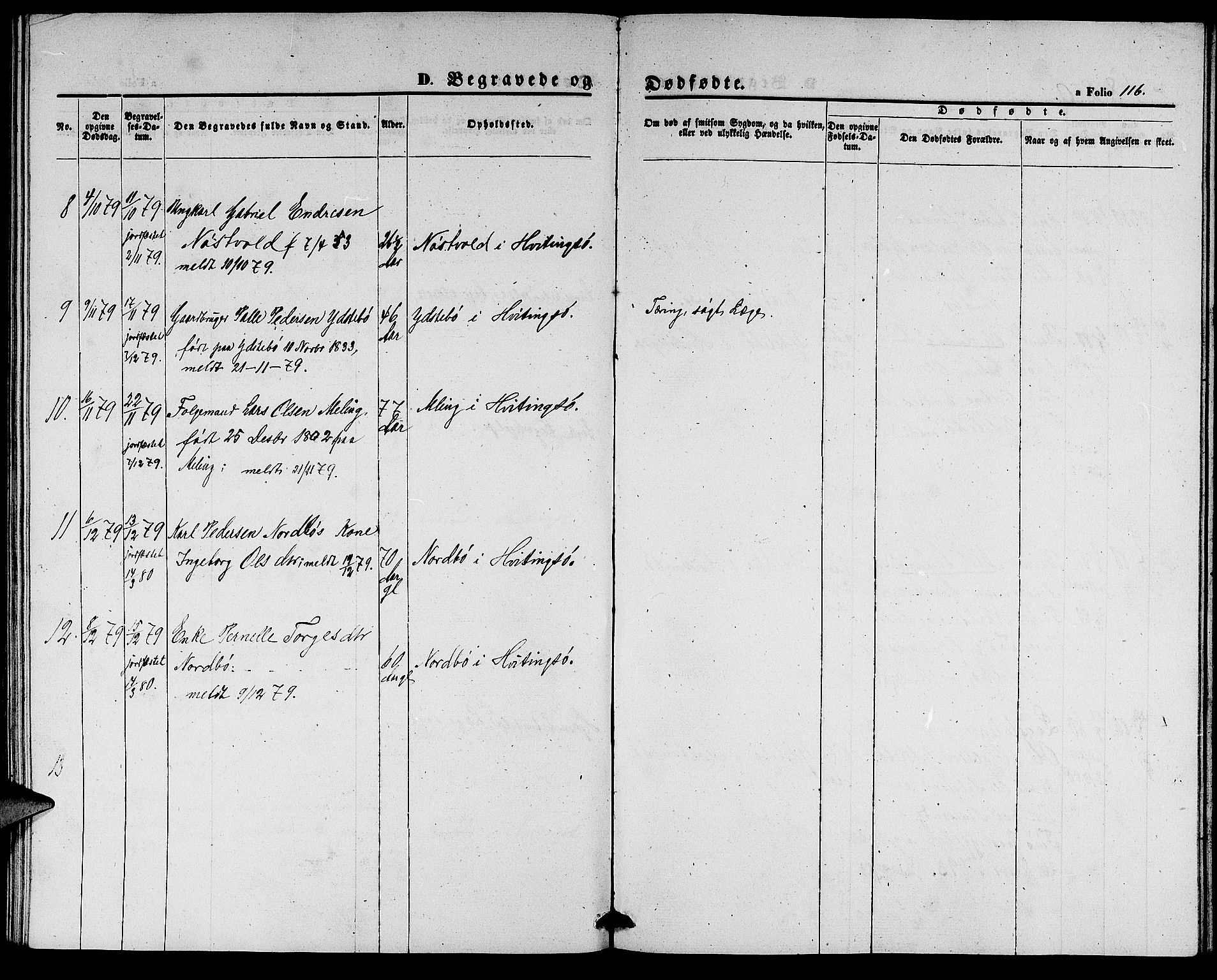 Rennesøy sokneprestkontor, SAST/A -101827/H/Ha/Hab/L0003: Parish register (copy) no. B 3, 1855-1888, p. 116