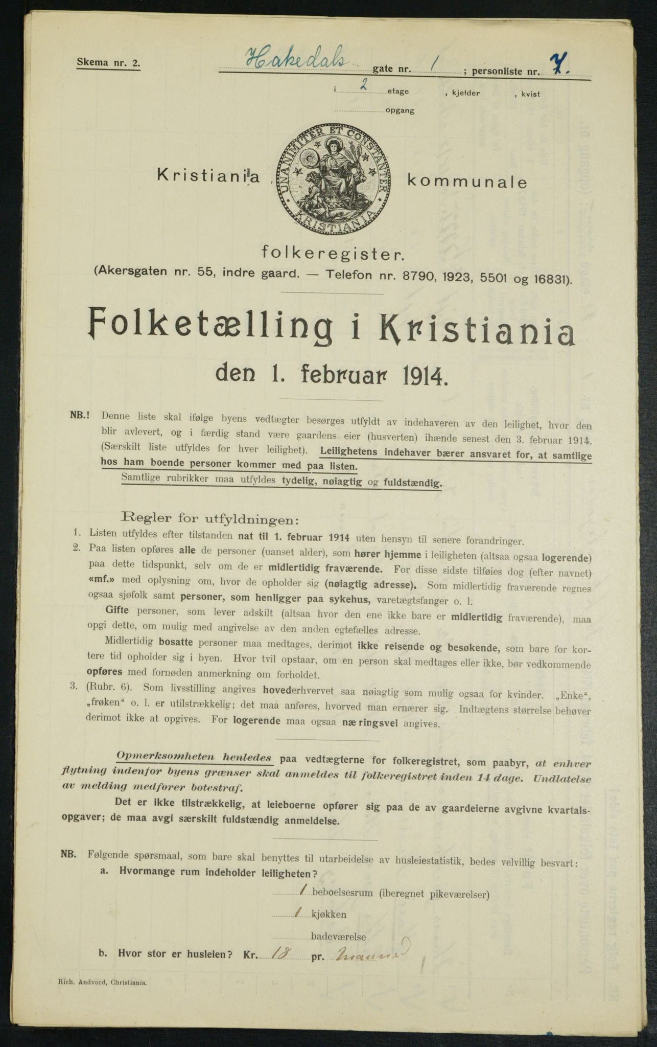 OBA, Municipal Census 1914 for Kristiania, 1914, p. 34078