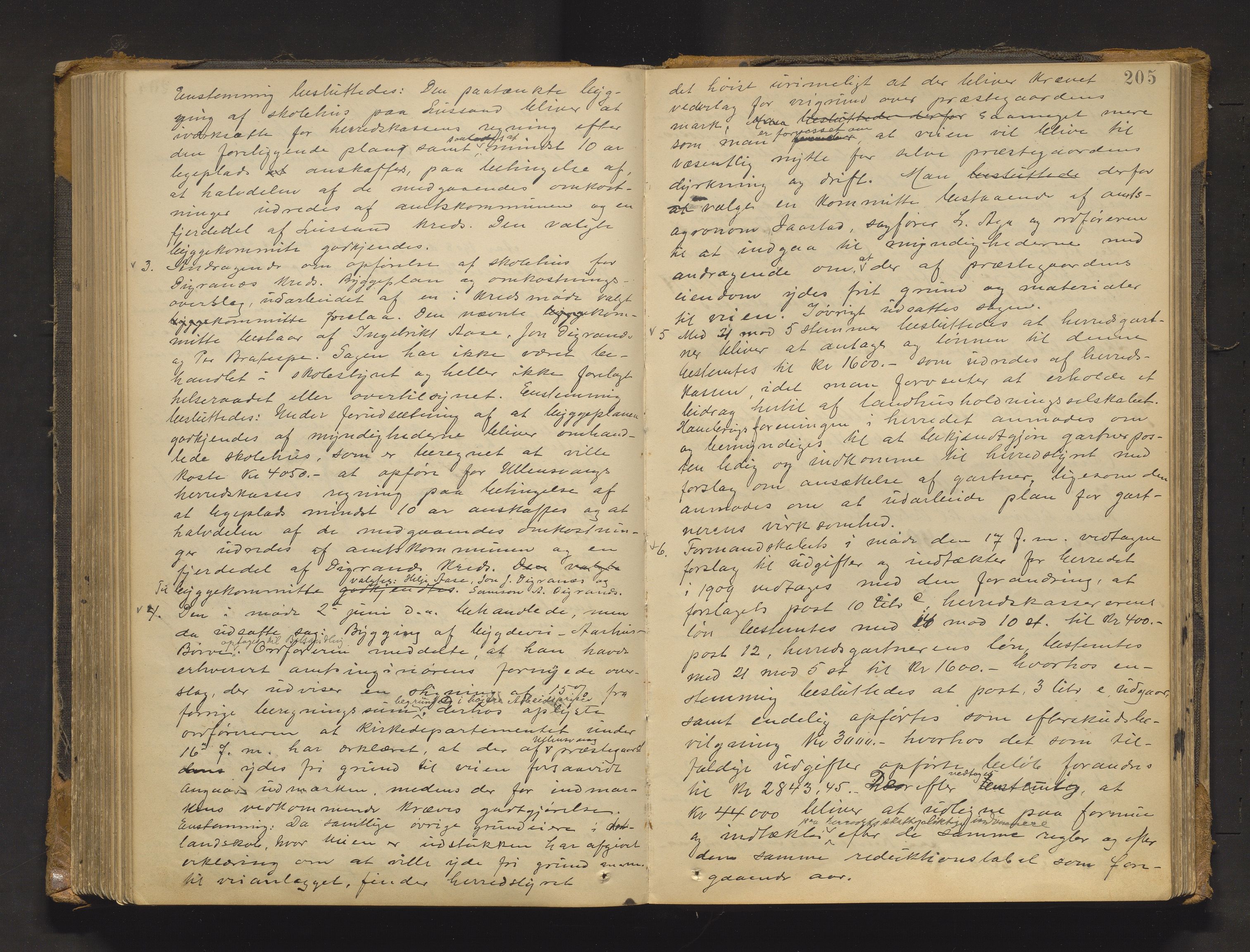Ullensvang herad. Formannskapet , IKAH/1231b-021/A/Aa/L0002: Møtebok for formannskap og heradsstyre, 1893-1911, p. 205