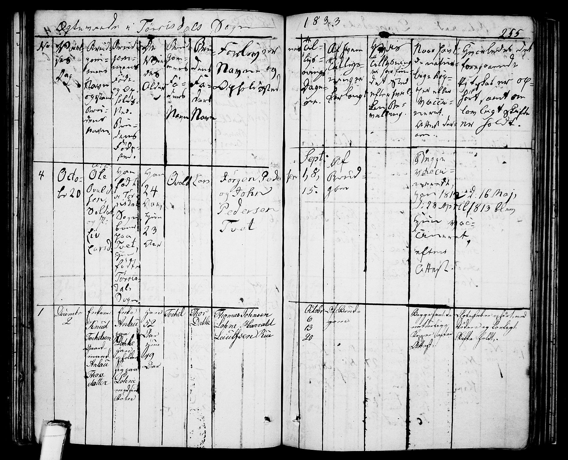 Drangedal kirkebøker, AV/SAKO-A-258/F/Fa/L0006: Parish register (official) no. 6, 1831-1837, p. 255