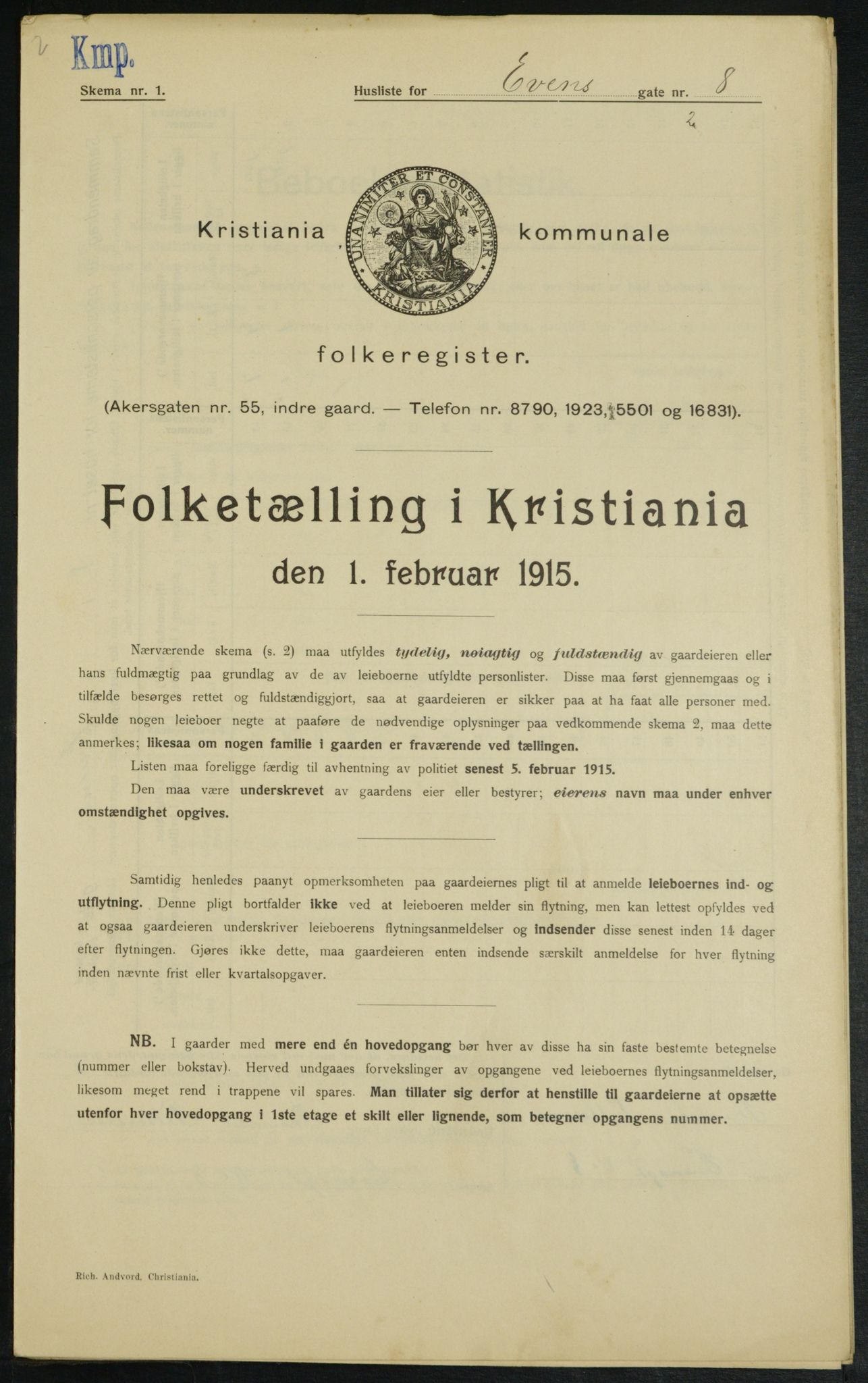 OBA, Municipal Census 1915 for Kristiania, 1915, p. 22472