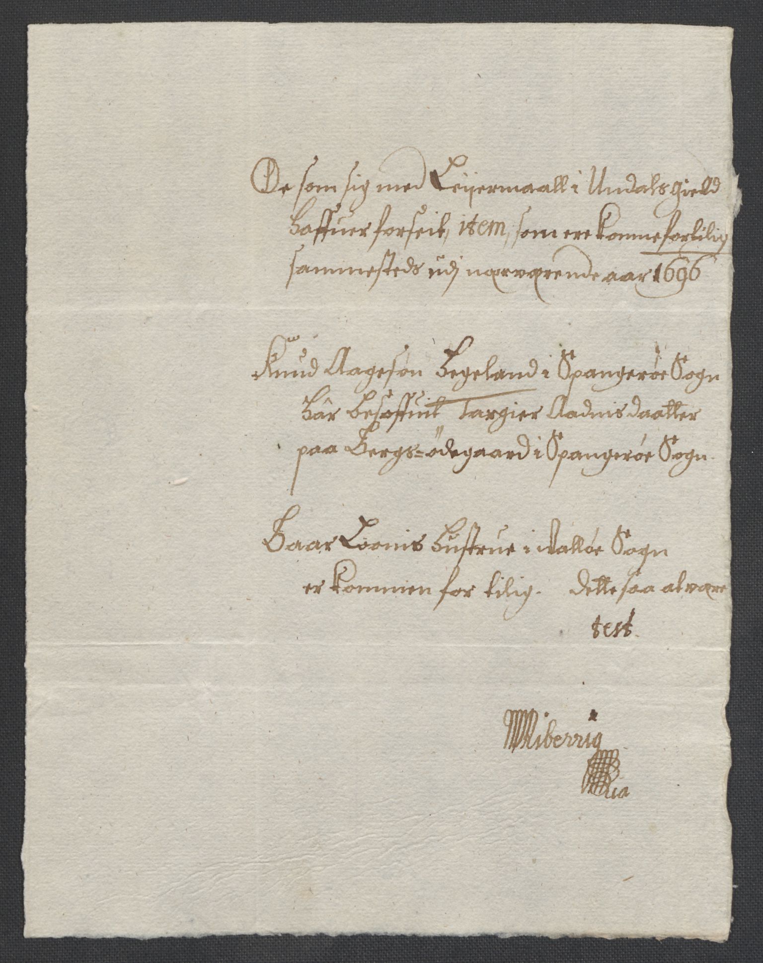 Rentekammeret inntil 1814, Reviderte regnskaper, Fogderegnskap, RA/EA-4092/R43/L2546: Fogderegnskap Lista og Mandal, 1696-1697, p. 50