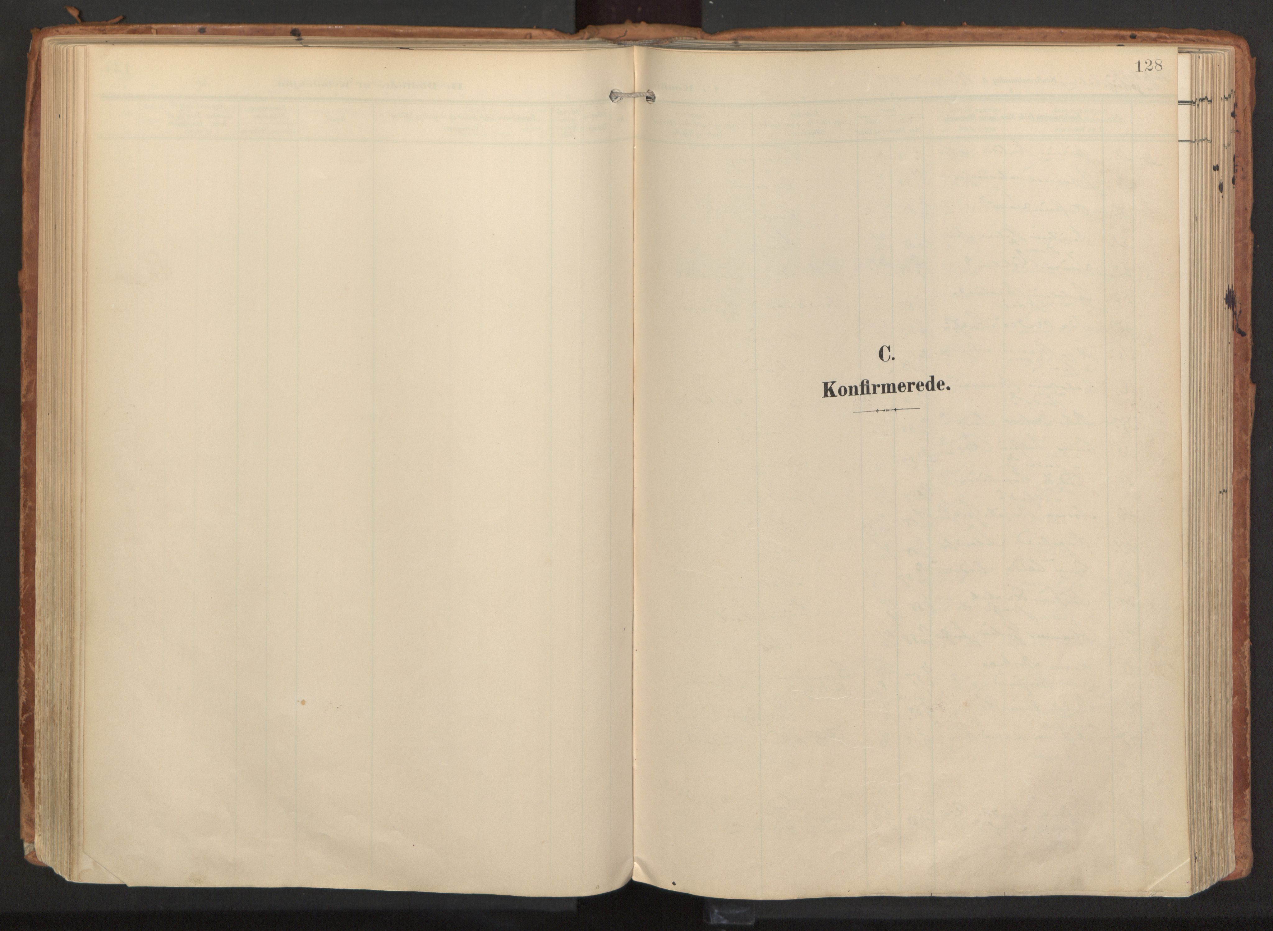 Laksevåg Sokneprestembete, SAB/A-76501/H/Ha/Haa/Haaa/L0001: Parish register (official) no. A 1, 1903-1917, p. 128