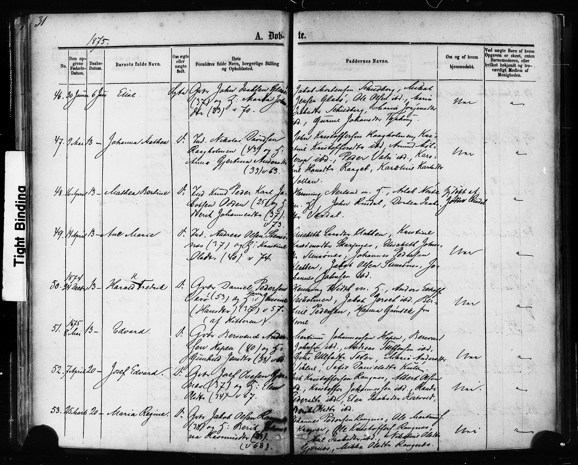 Ministerialprotokoller, klokkerbøker og fødselsregistre - Møre og Romsdal, AV/SAT-A-1454/581/L0938: Parish register (official) no. 581A06, 1873-1879, p. 31