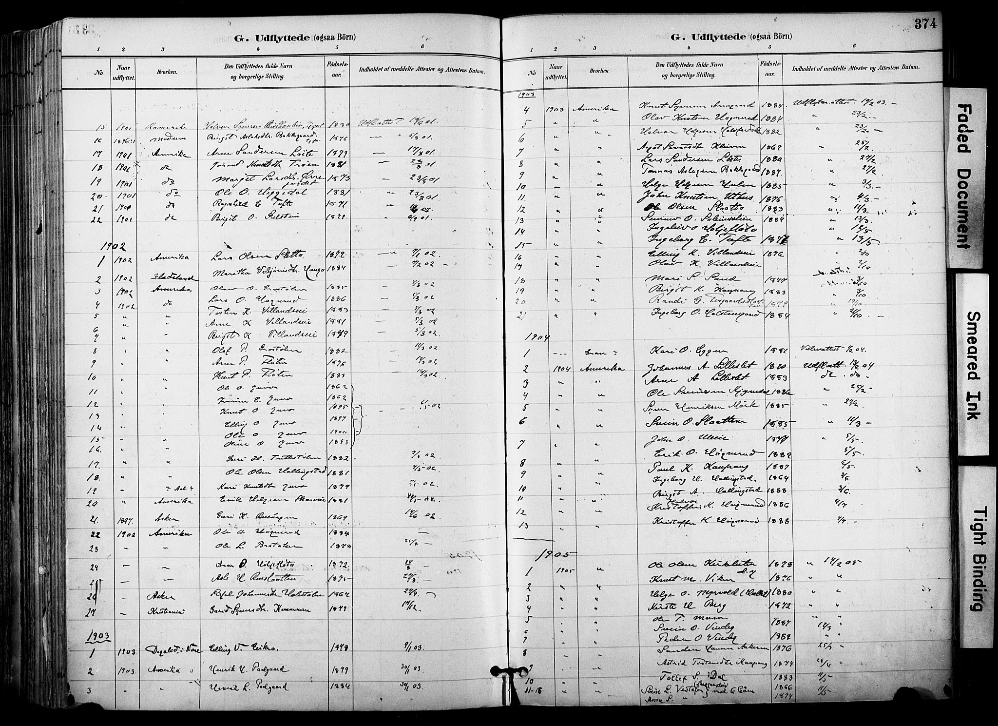Hol kirkebøker, SAKO/A-227/F/Fa/L0003: Parish register (official) no. I 3, 1887-1918, p. 374