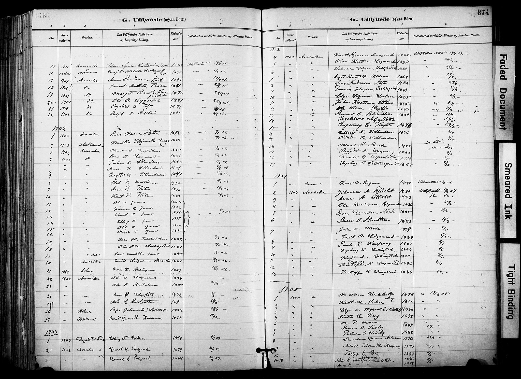 Hol kirkebøker, AV/SAKO-A-227/F/Fa/L0003: Parish register (official) no. I 3, 1887-1918, p. 374