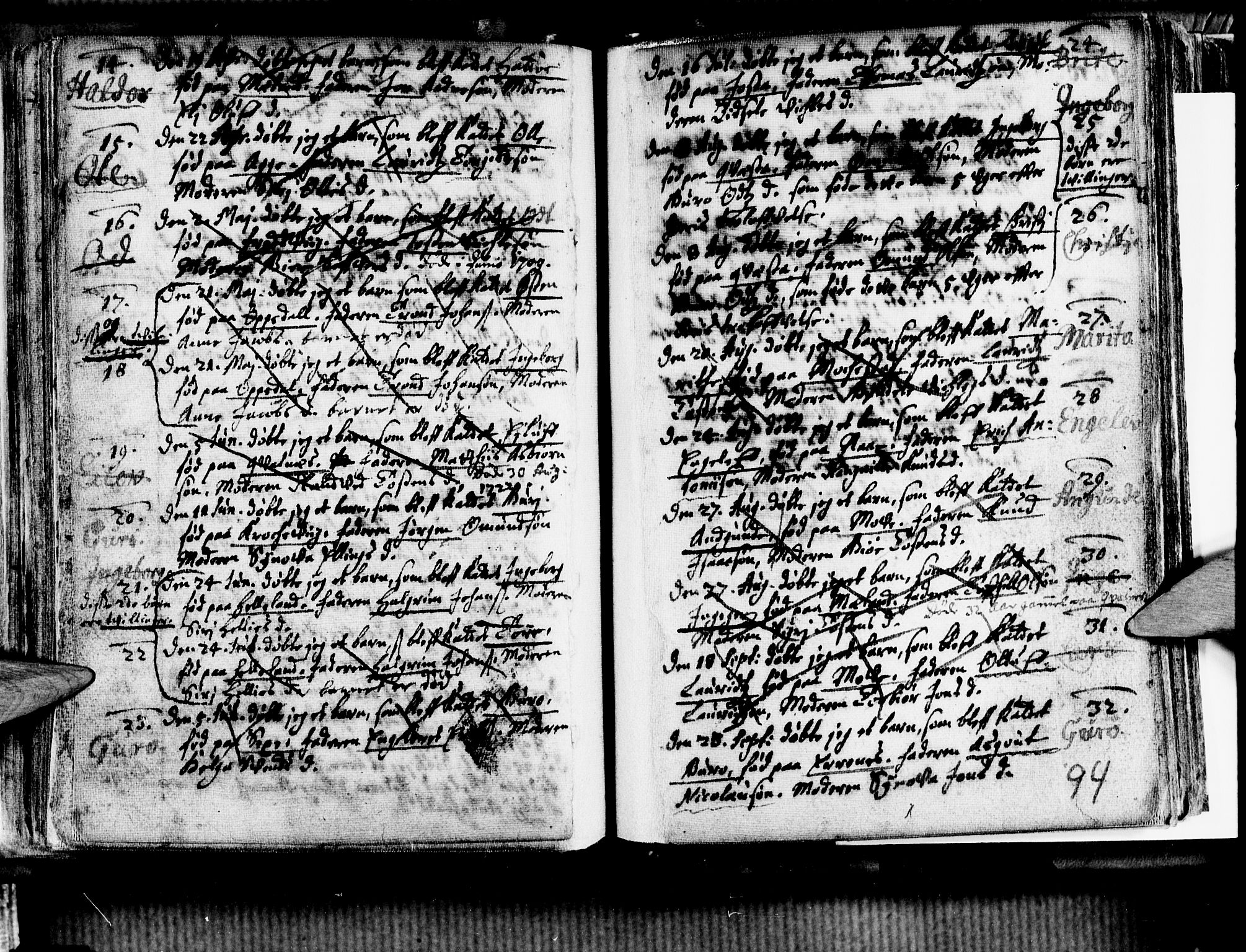 Ullensvang sokneprestembete, SAB/A-78701/H/Haa: Parish register (official) no. A 1 /1, 1669-1718, p. 94