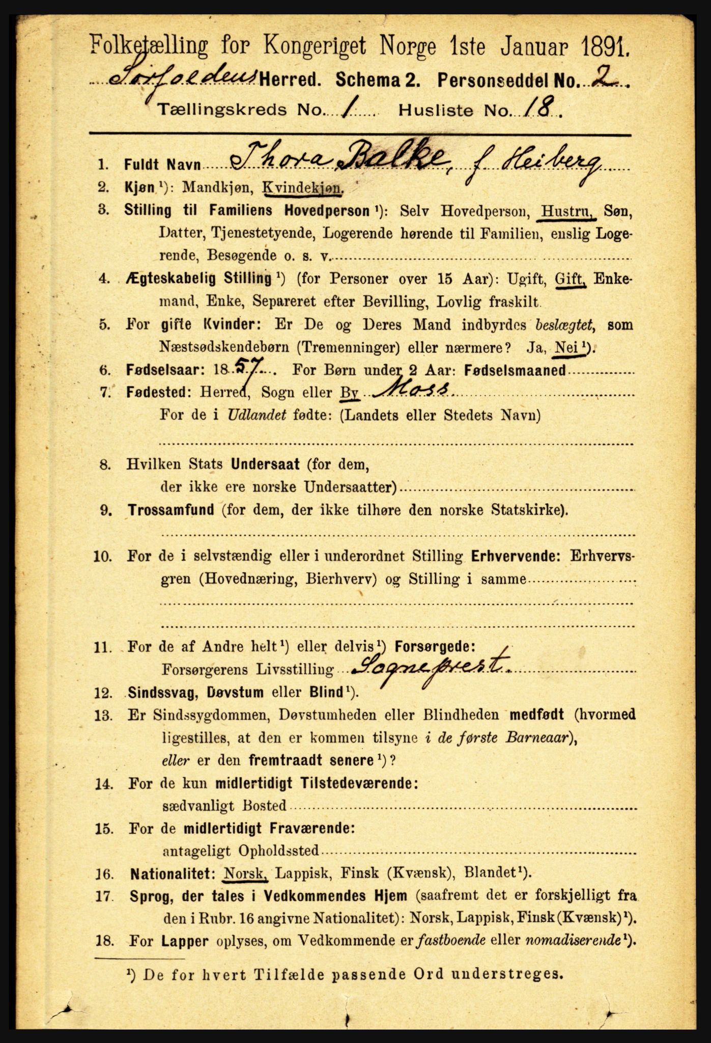 RA, 1891 census for 1845 Sørfold, 1891, p. 158