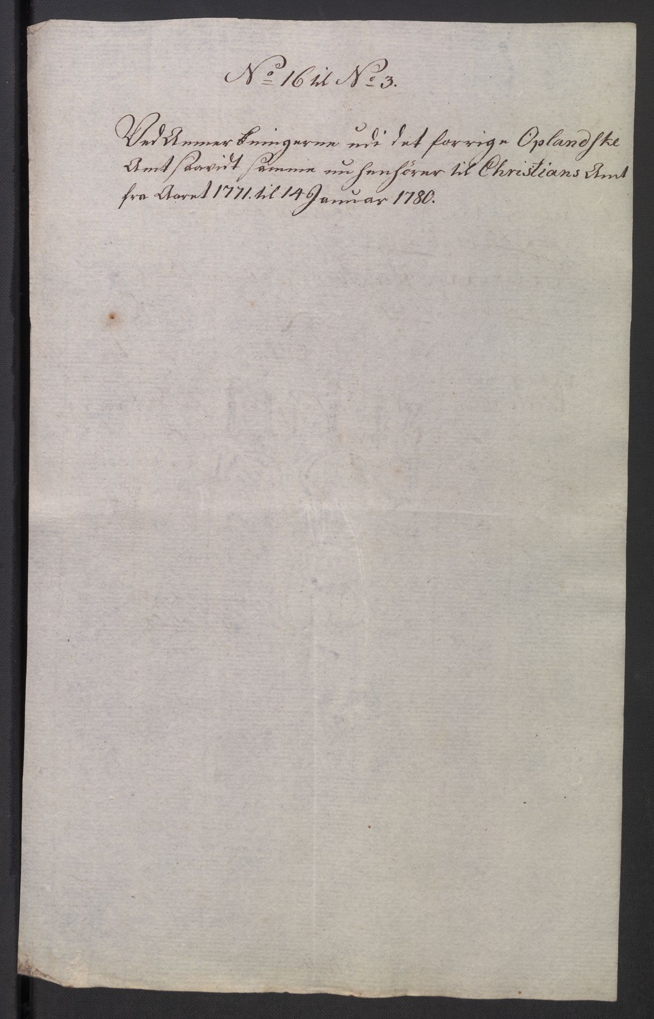 Rentekammeret inntil 1814, Reviderte regnskaper, Mindre regnskaper, AV/RA-EA-4068/Rb/L0014: Opplands amt, 1771-1779, p. 959