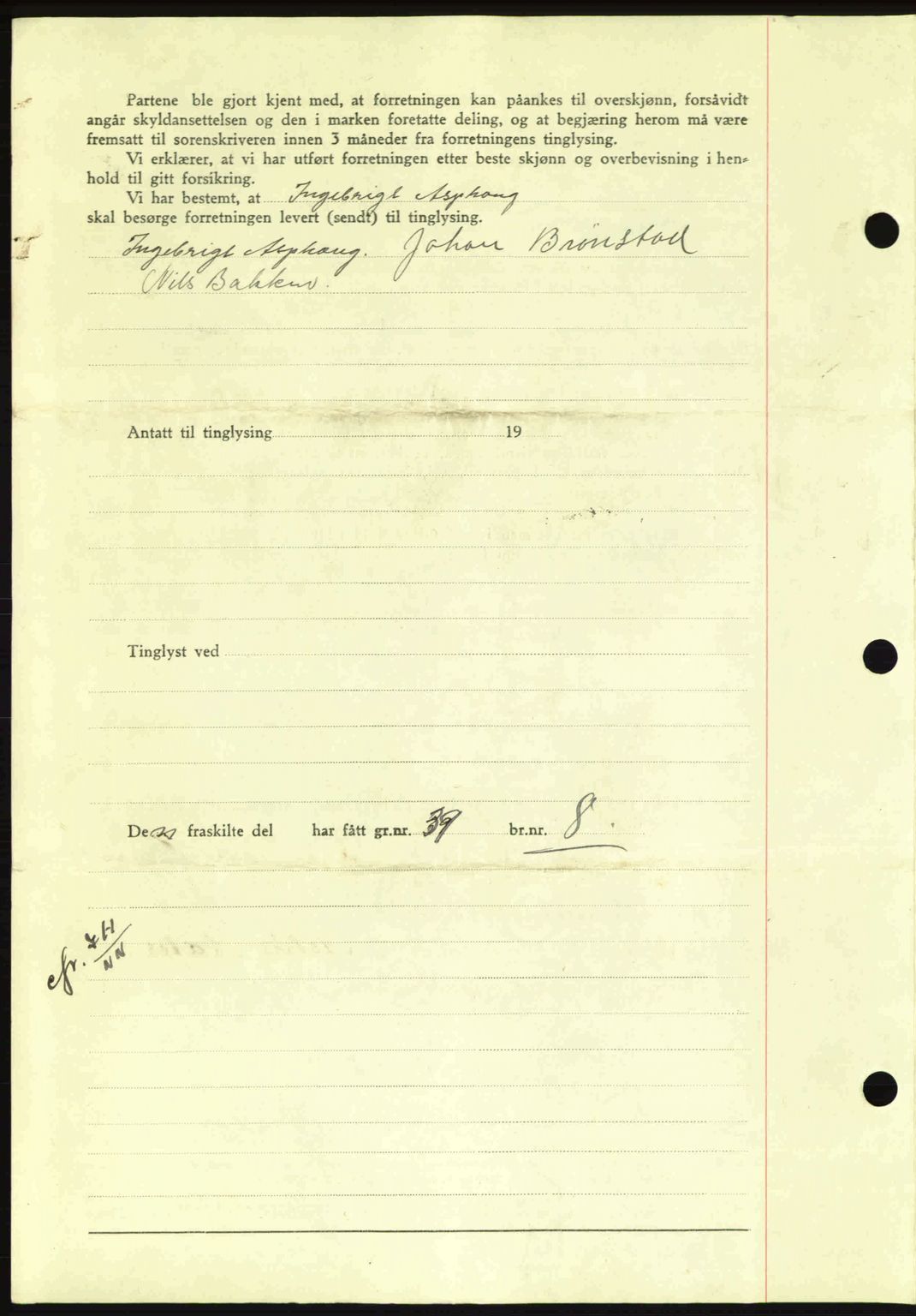 Nordmøre sorenskriveri, AV/SAT-A-4132/1/2/2Ca: Mortgage book no. A93, 1942-1942, Diary no: : 2092/1942