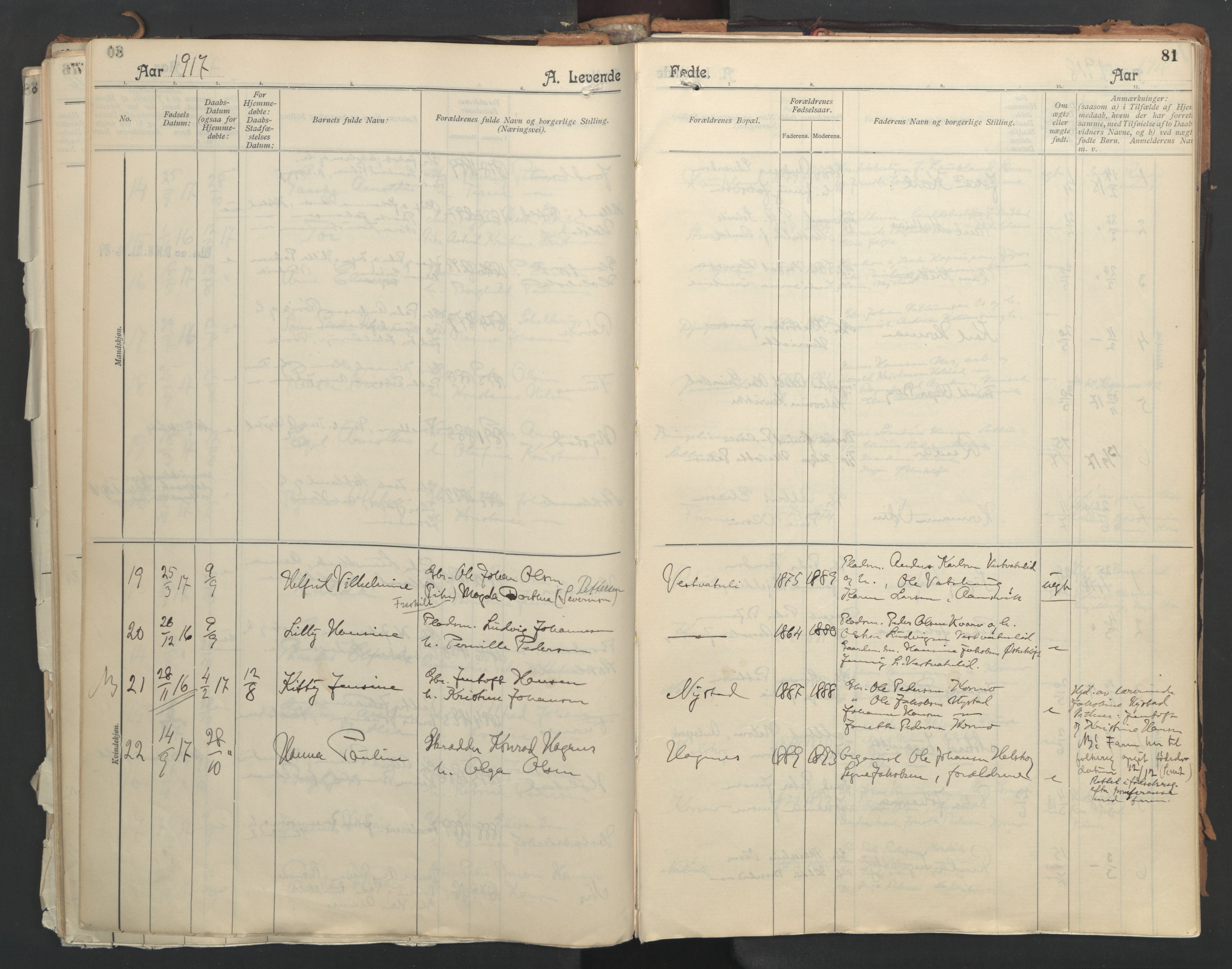 Ministerialprotokoller, klokkerbøker og fødselsregistre - Nordland, AV/SAT-A-1459/851/L0724: Parish register (official) no. 851A01, 1901-1922, p. 81