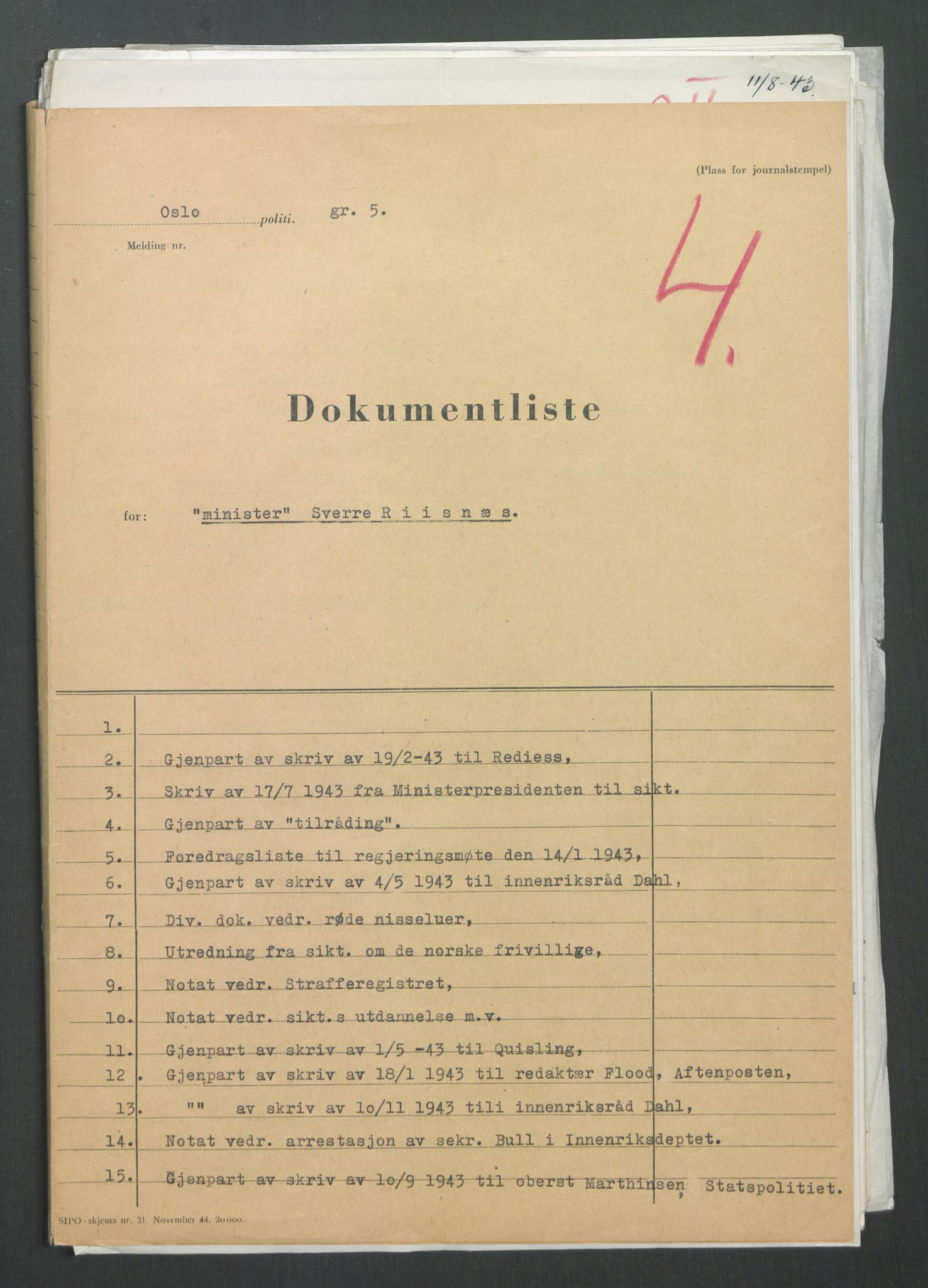 Landssvikarkivet, Oslo politikammer, RA/S-3138-01/D/Di/L0001: Anr. 1559, 1945-1947, p. 2103