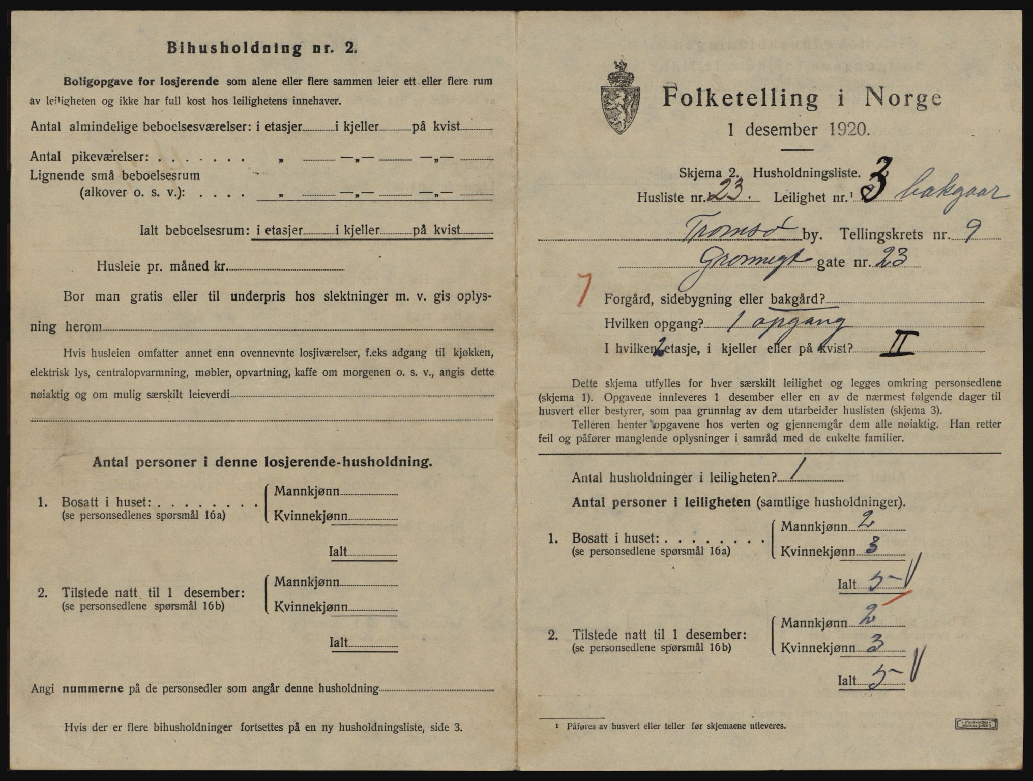 SATØ, 1920 census for Tromsø, 1920, p. 4903