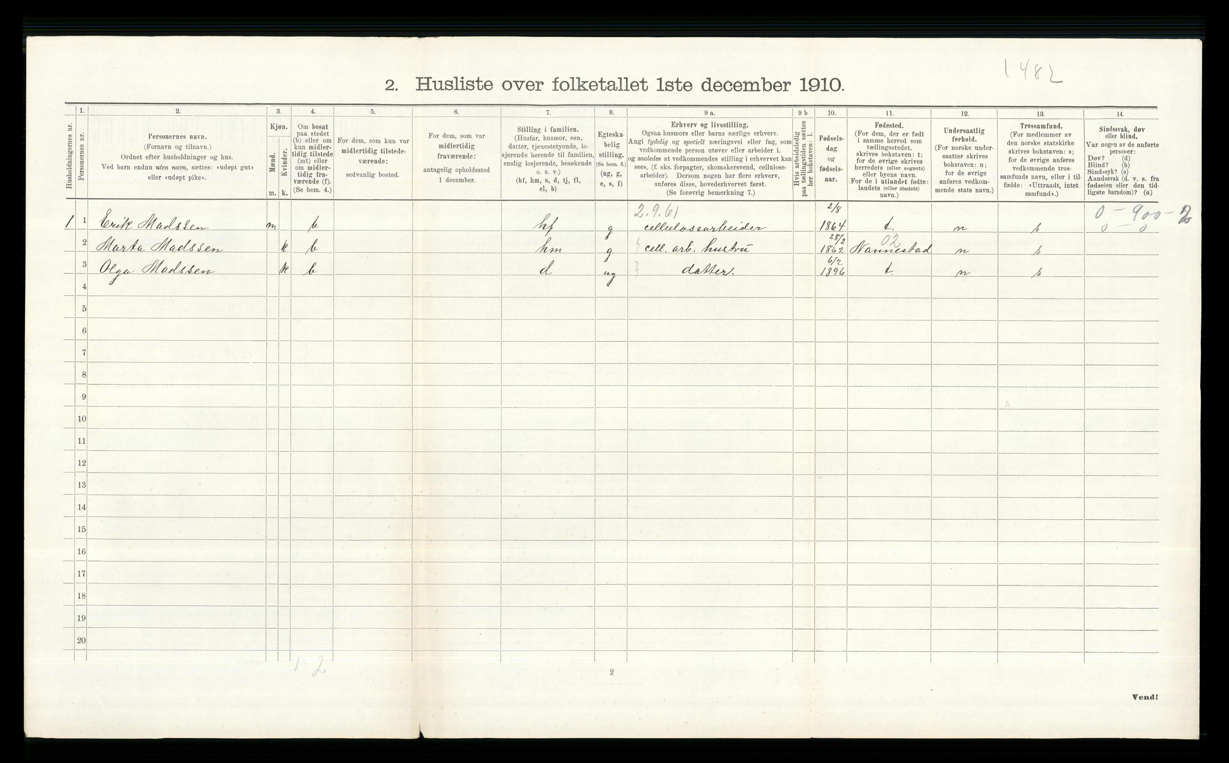 RA, 1910 census for Øvre Eiker, 1910, p. 556