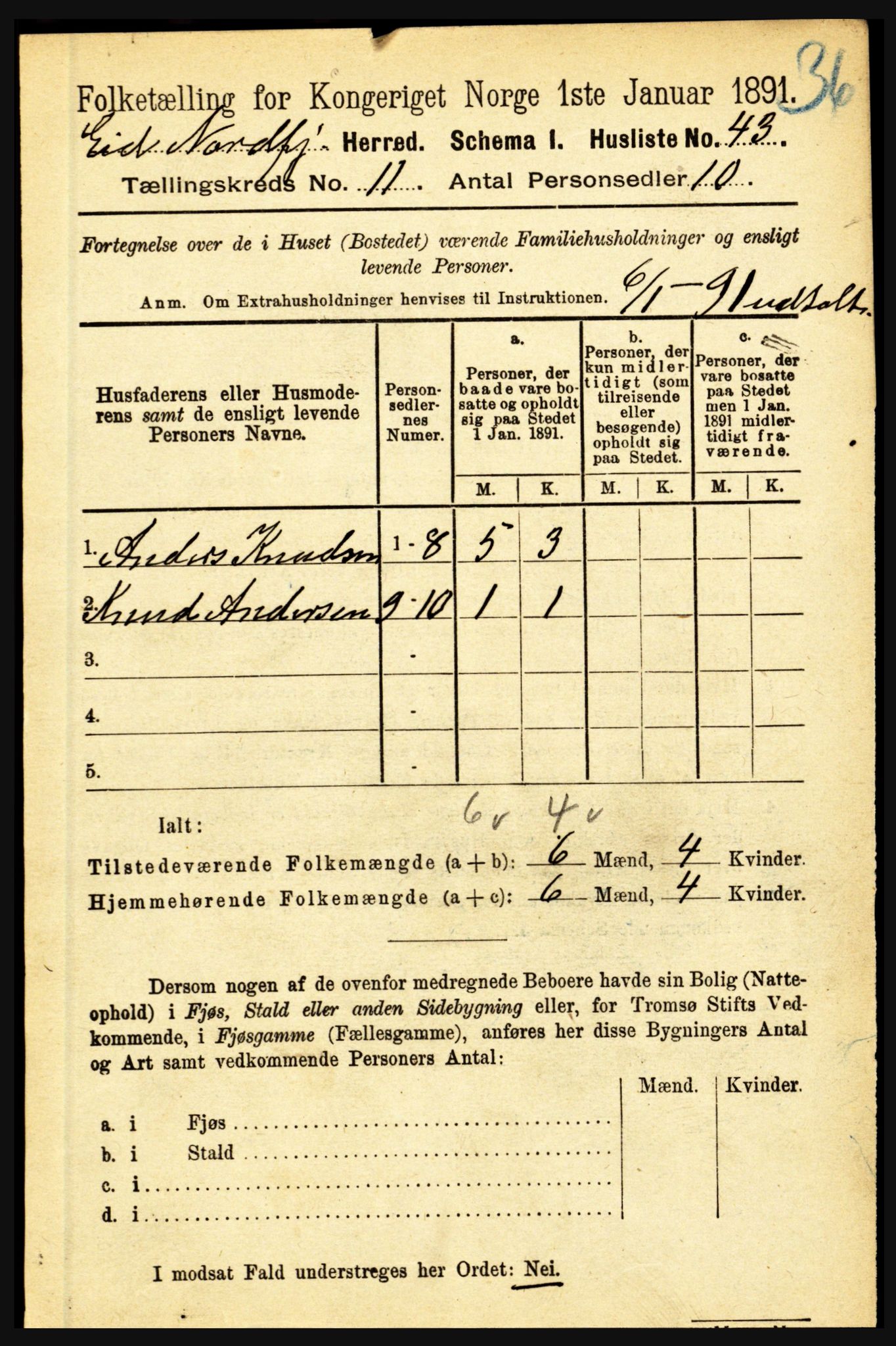 RA, 1891 census for 1443 Eid, 1891, p. 3608