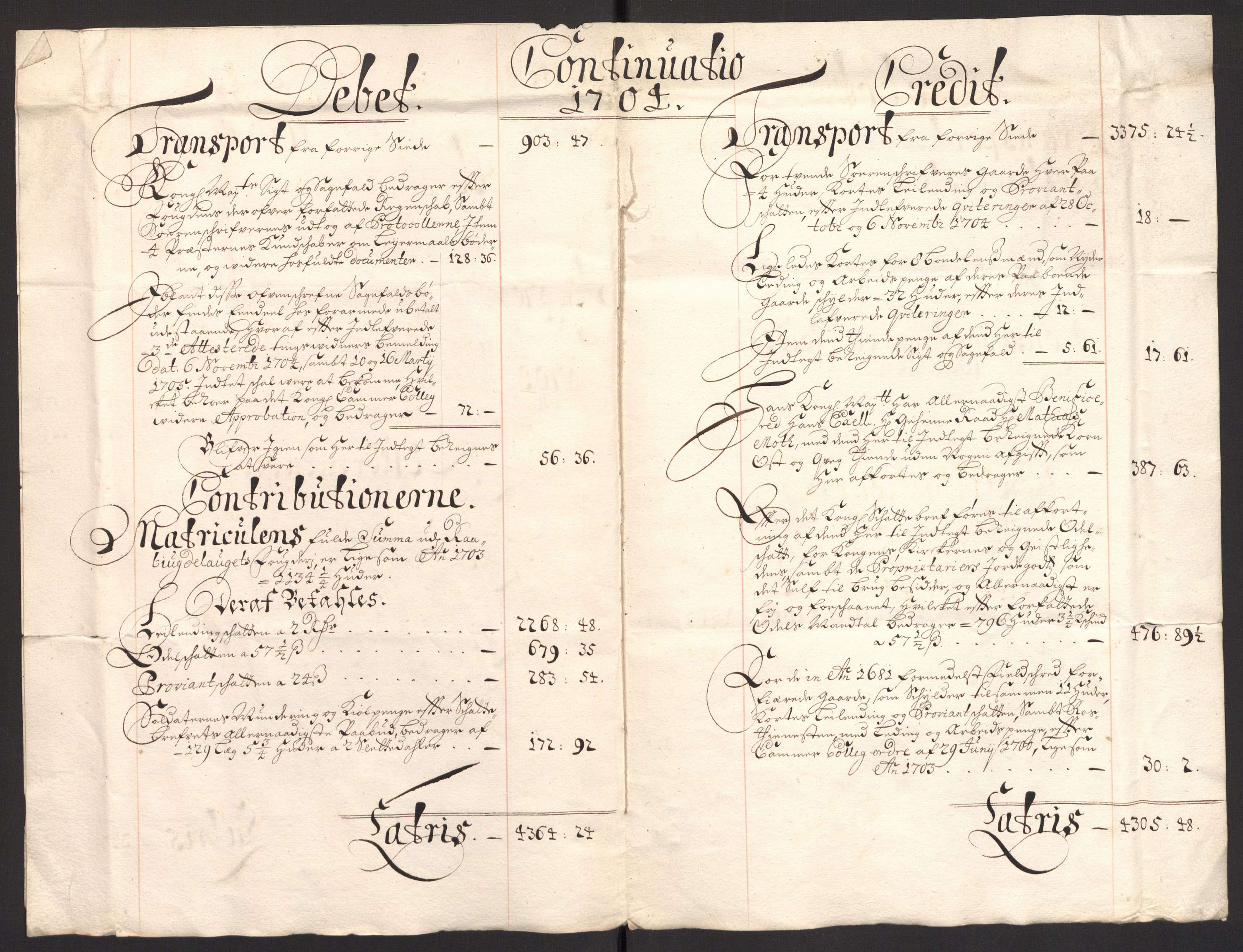 Rentekammeret inntil 1814, Reviderte regnskaper, Fogderegnskap, RA/EA-4092/R40/L2447: Fogderegnskap Råbyggelag, 1703-1705, p. 231