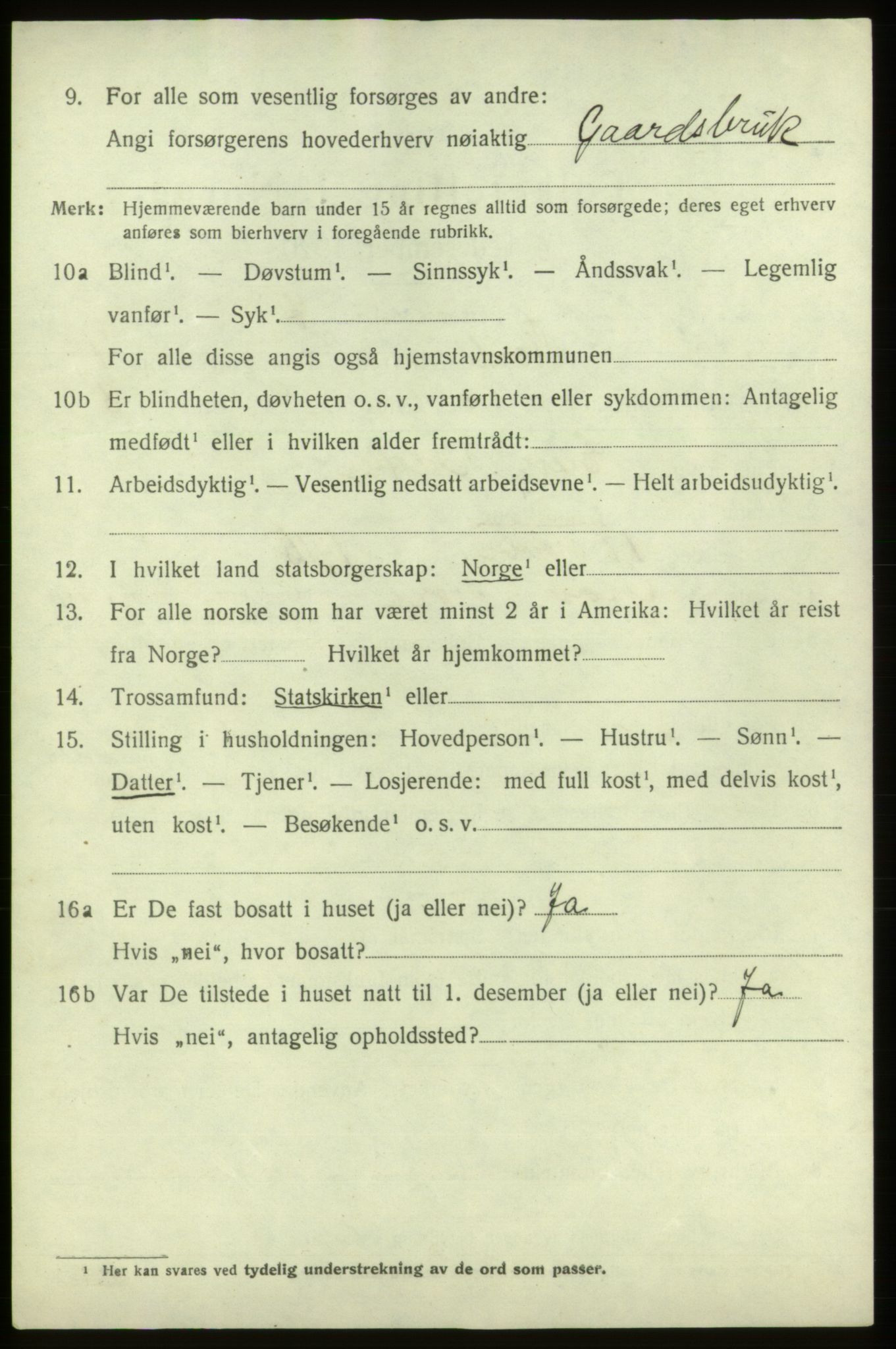 SAB, 1920 census for Stord, 1920, p. 2110