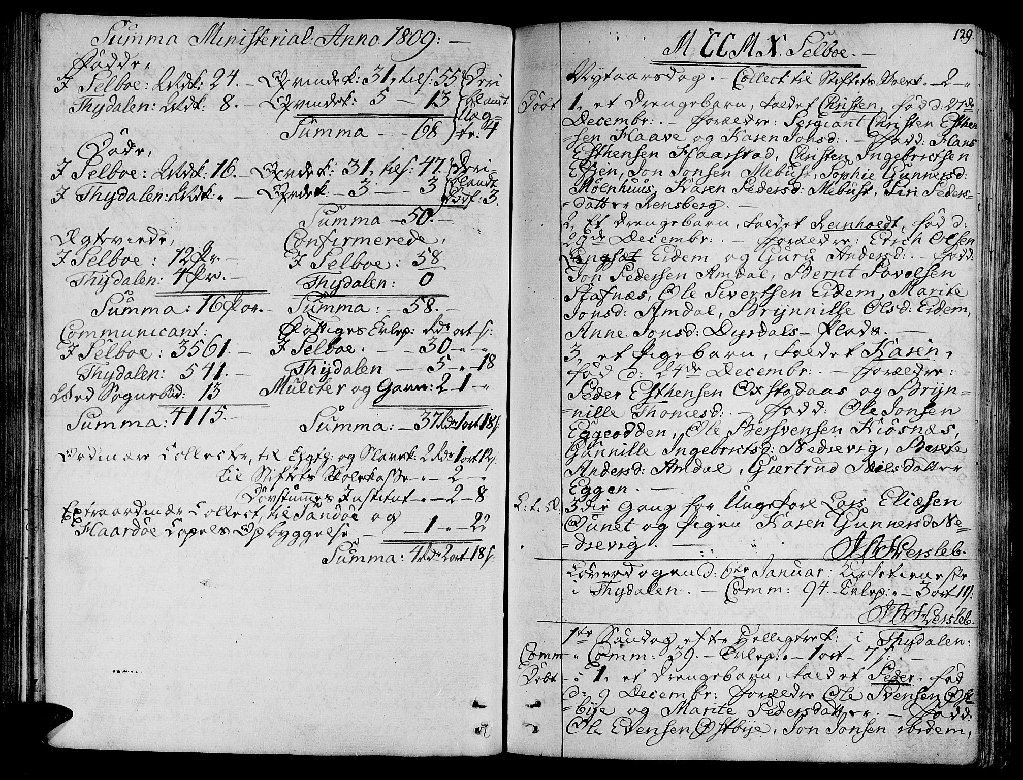 Ministerialprotokoller, klokkerbøker og fødselsregistre - Sør-Trøndelag, SAT/A-1456/695/L1140: Parish register (official) no. 695A03, 1801-1815, p. 129
