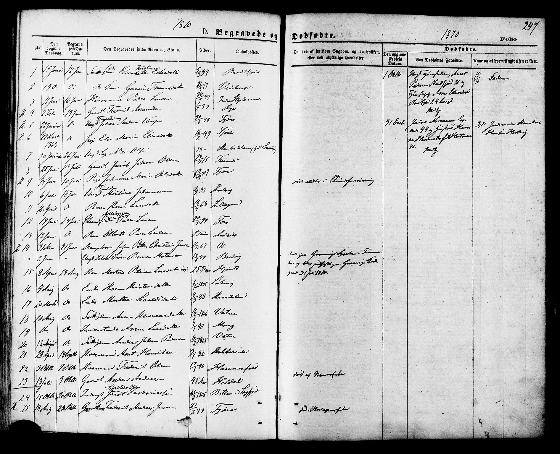 Ministerialprotokoller, klokkerbøker og fødselsregistre - Nordland, SAT/A-1459/853/L0771: Parish register (official) no. 853A10, 1870-1881, p. 247