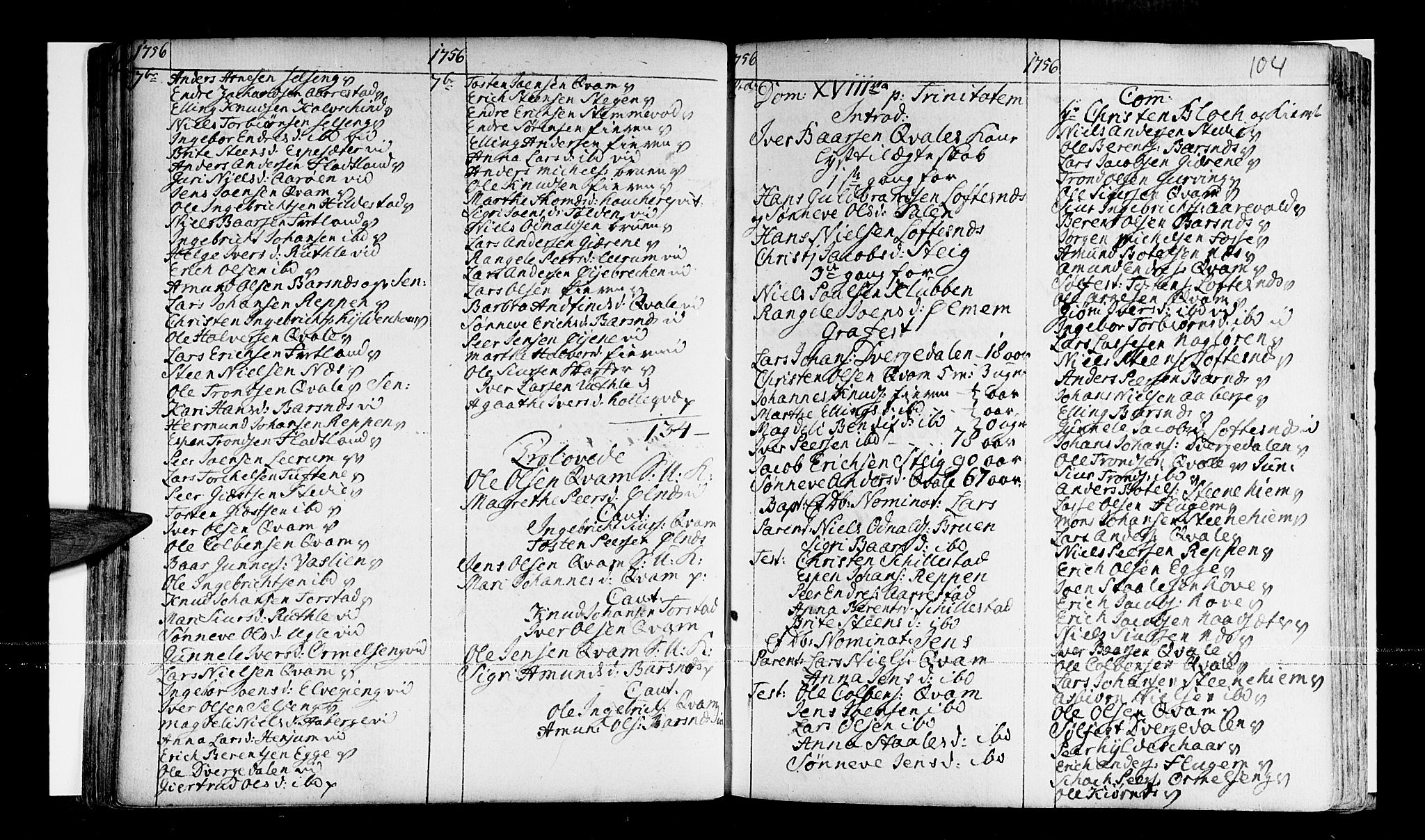 Sogndal sokneprestembete, SAB/A-81301/H/Haa/Haaa/L0003: Parish register (official) no. A 3, 1747-1768, p. 104
