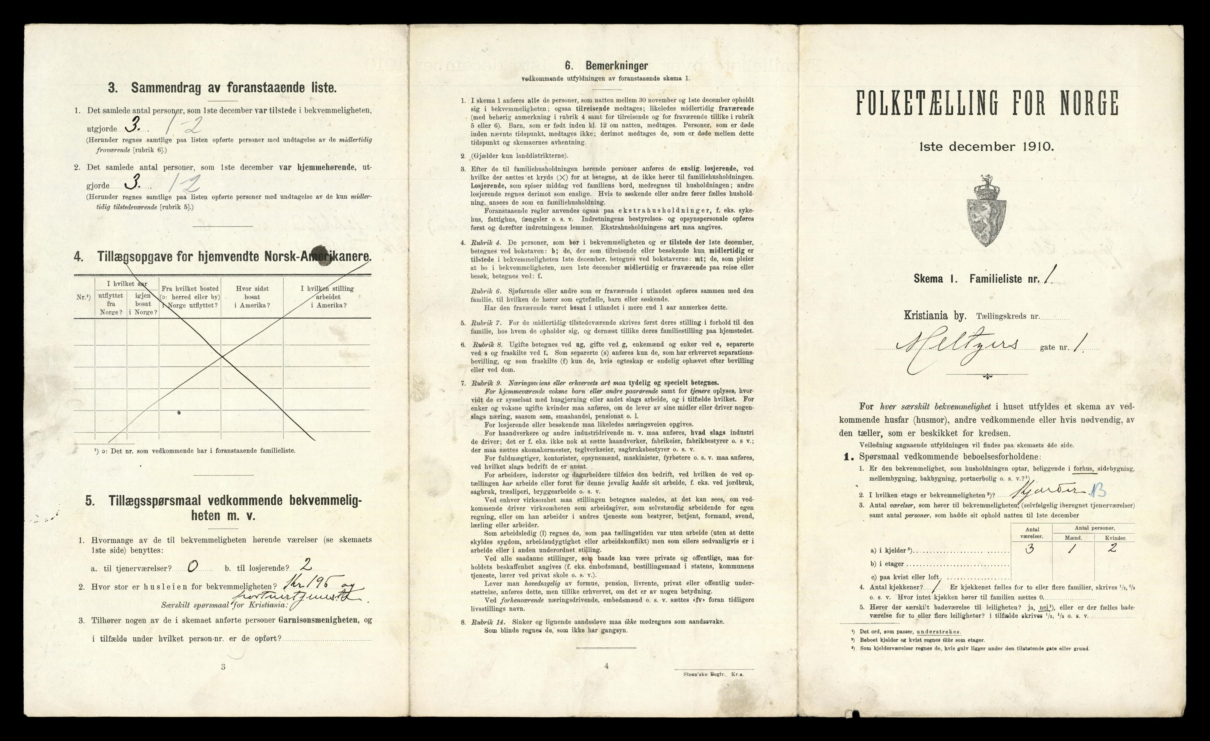 RA, 1910 census for Kristiania, 1910, p. 63497