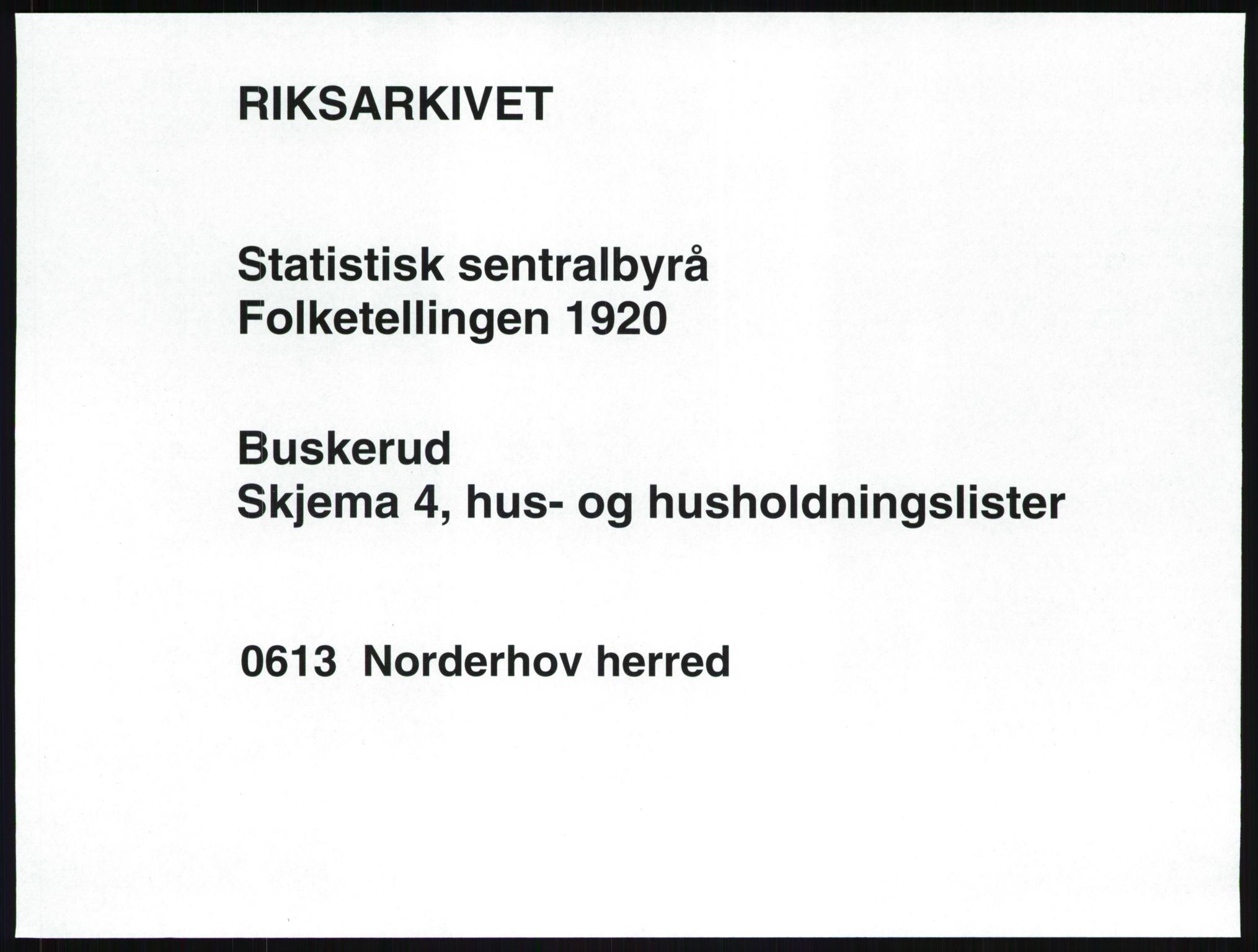 SAKO, 1920 census for Norderhov, 1920, p. 91