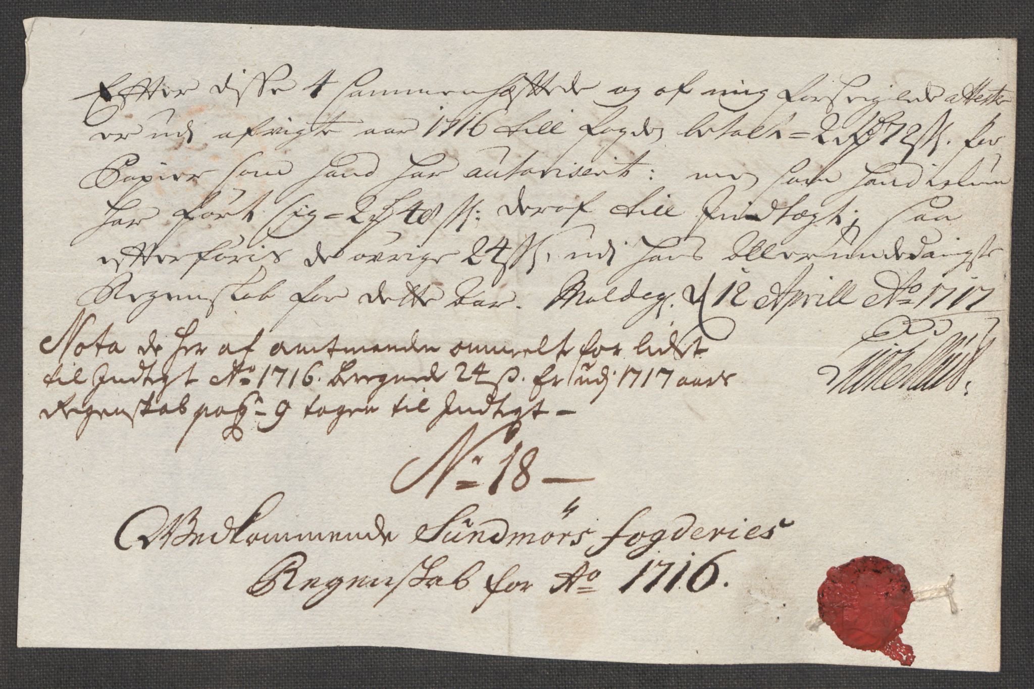 Rentekammeret inntil 1814, Reviderte regnskaper, Fogderegnskap, AV/RA-EA-4092/R54/L3568: Fogderegnskap Sunnmøre, 1716, p. 118