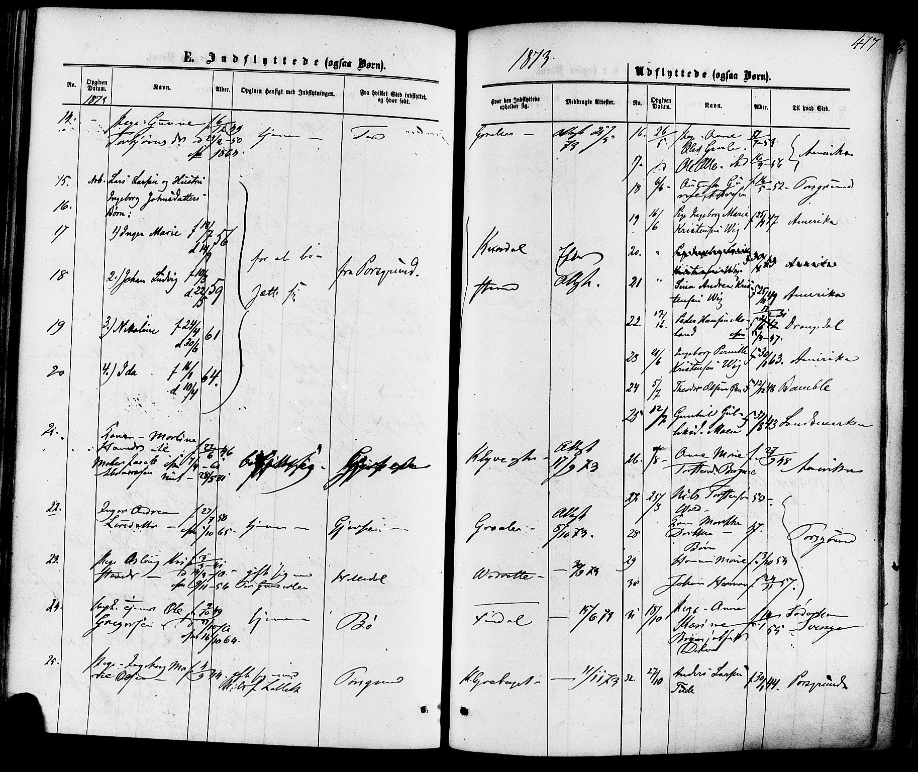 Solum kirkebøker, SAKO/A-306/F/Fa/L0008: Parish register (official) no. I 8, 1865-1876, p. 417