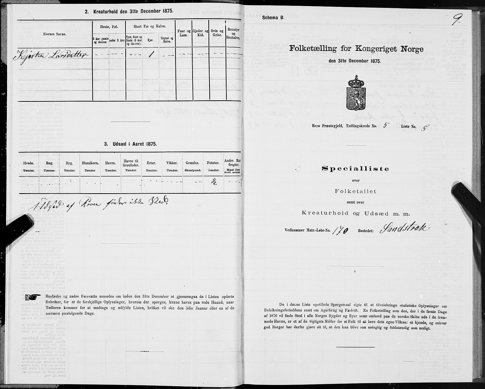 SAT, 1875 census for 1818P Herøy, 1875, p. 4009