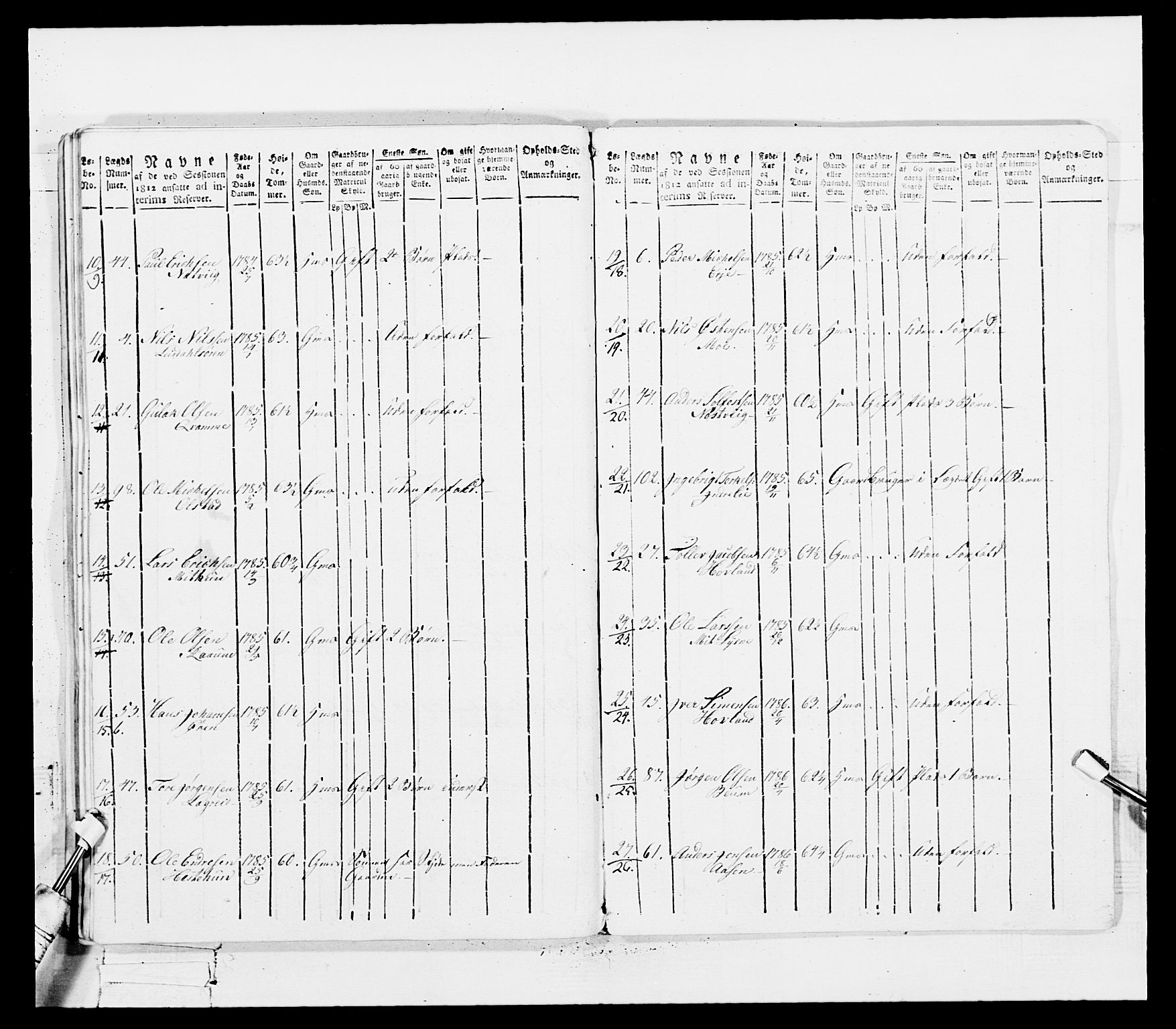 Generalitets- og kommissariatskollegiet, Det kongelige norske kommissariatskollegium, AV/RA-EA-5420/E/Eh/L0100: Bergenhusiske skarpskytterbataljon, 1812, p. 164