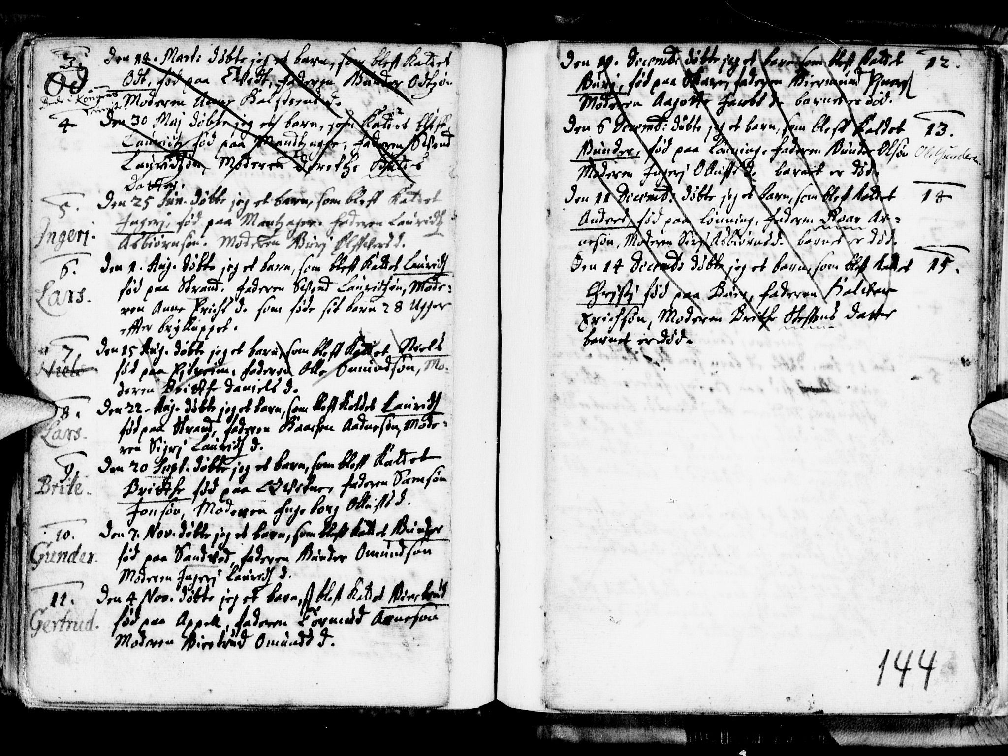 Ullensvang sokneprestembete, SAB/A-78701/H/Haa: Parish register (official) no. A 1 /3, 1676-1719, p. 144